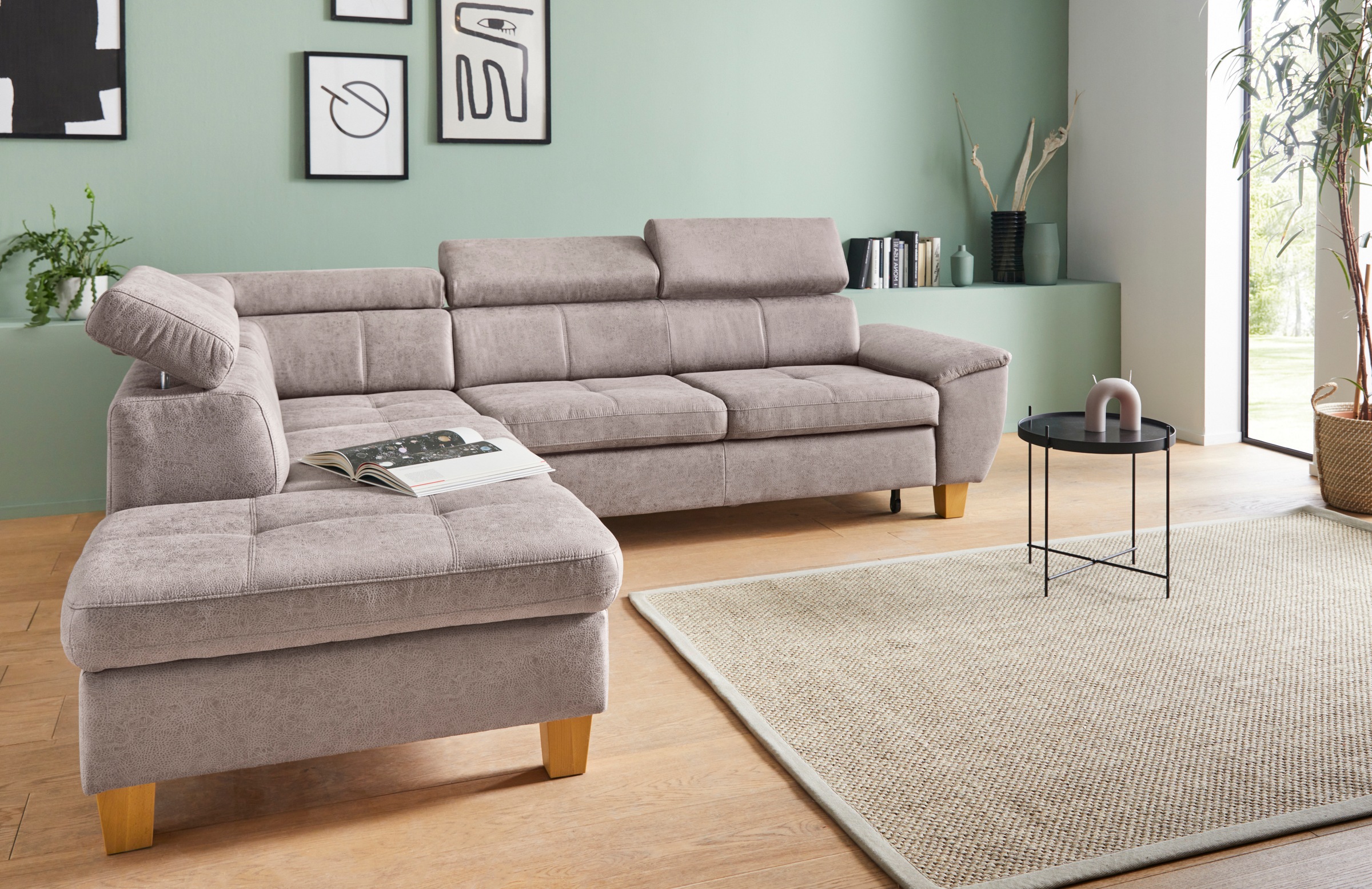 exxpo - sofa fashion Ecksofa »Enya, hoher Sitzkomfort, Breite 266cm, bequem günstig online kaufen