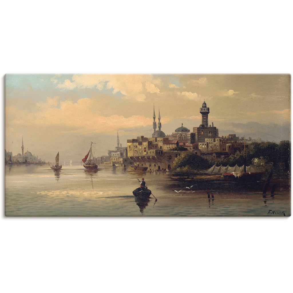 Artland Wandbild »Kauffahrtsschiffe auf Bosporus, Istanbul«, Gewässer, (1 St.)