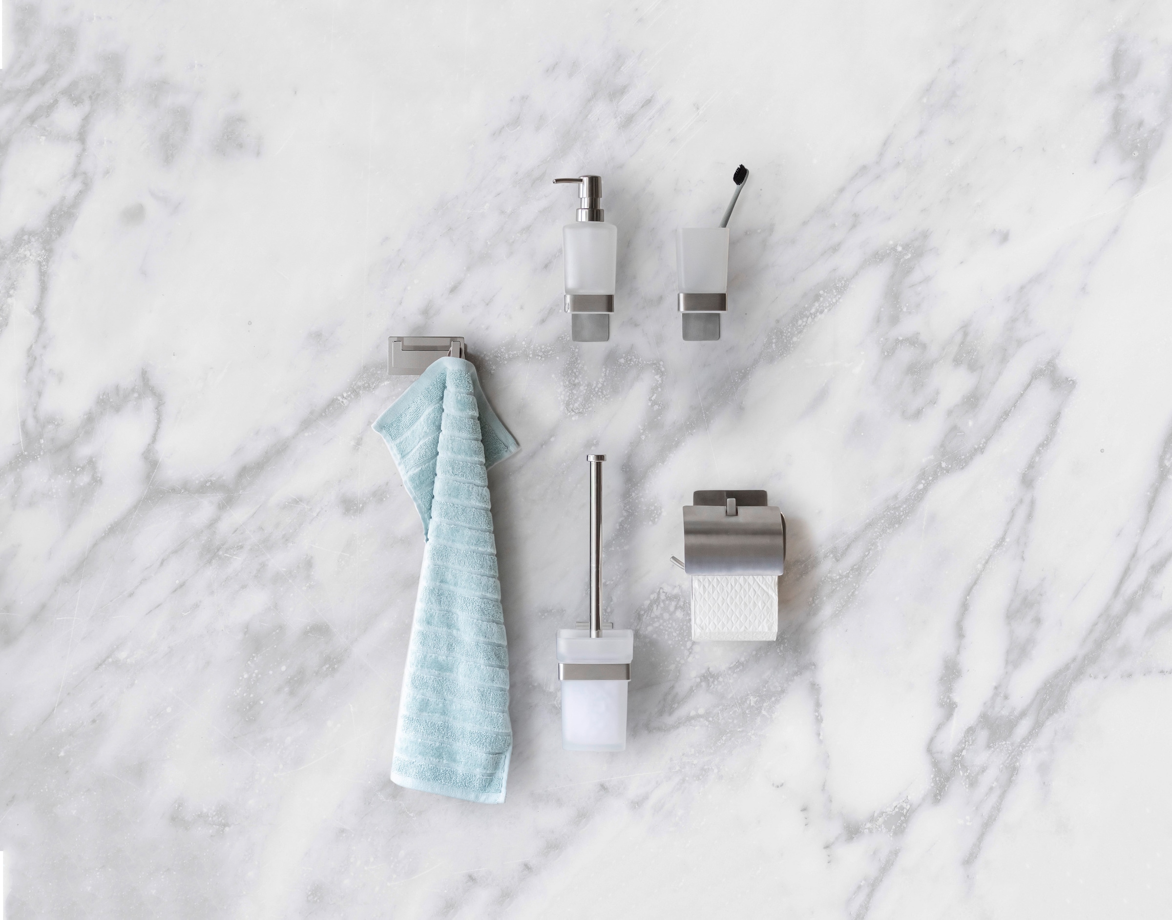 WENKO Toilettenpapierhalter »Turbo-Loc® Genova«, Matt, Befestigen ohne Bohren