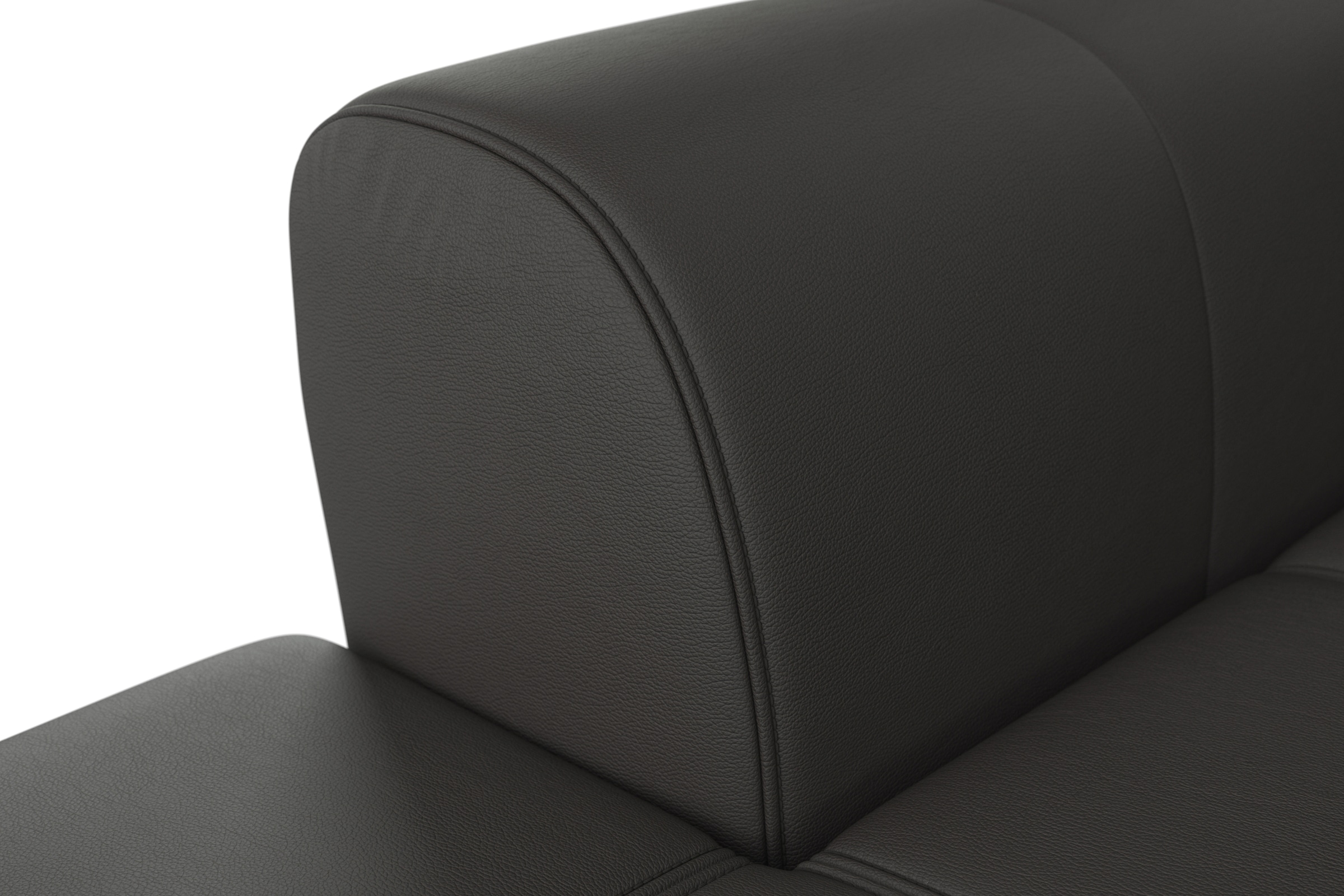sit&more Ecksofa »Bendigo L-Form«, inklusive Sitztiefenverstellung, Bodenfreiheit 12 cm, in 2 Fußfarben