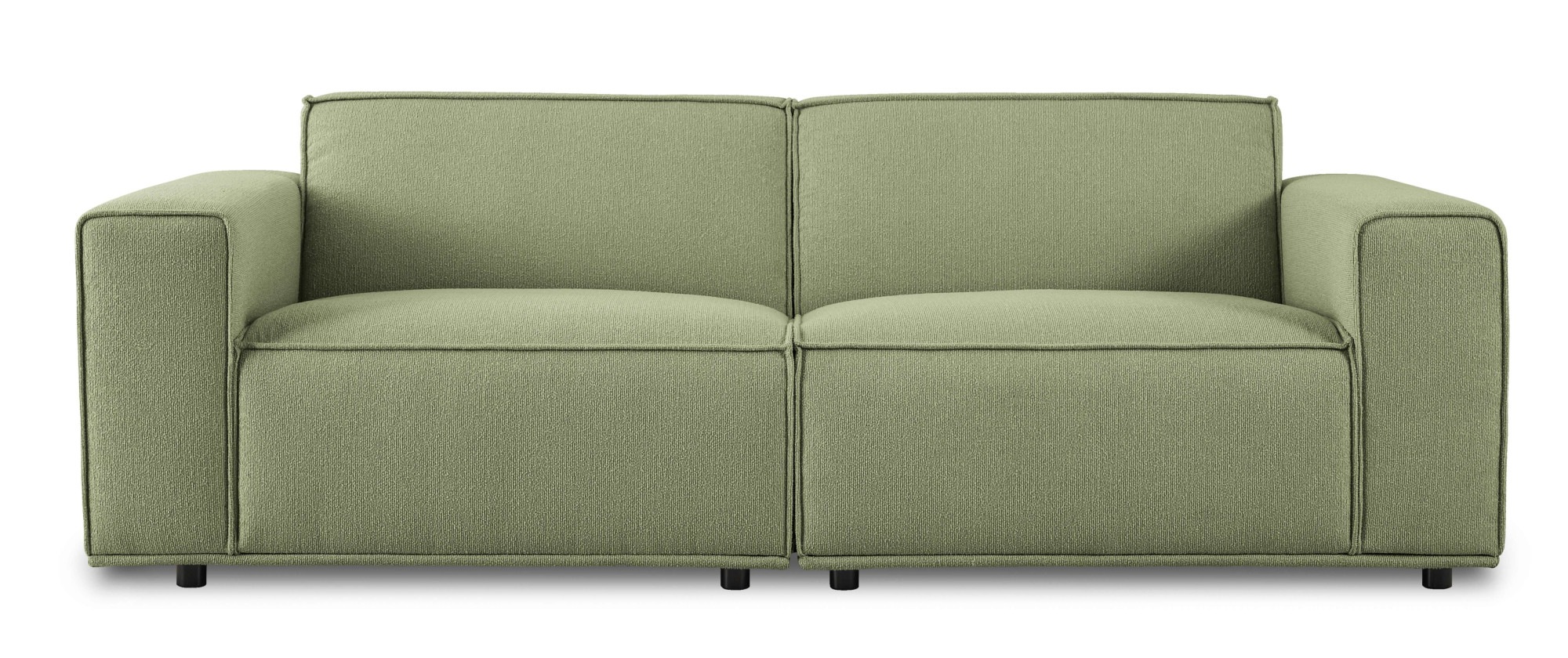 Home affaire 3-Sitzer »Avelin, 228 cm, Chenille, Struktur-Boucle«, mit Wellenunterfederung, Kedernaht, bodentief, Skandi-Design