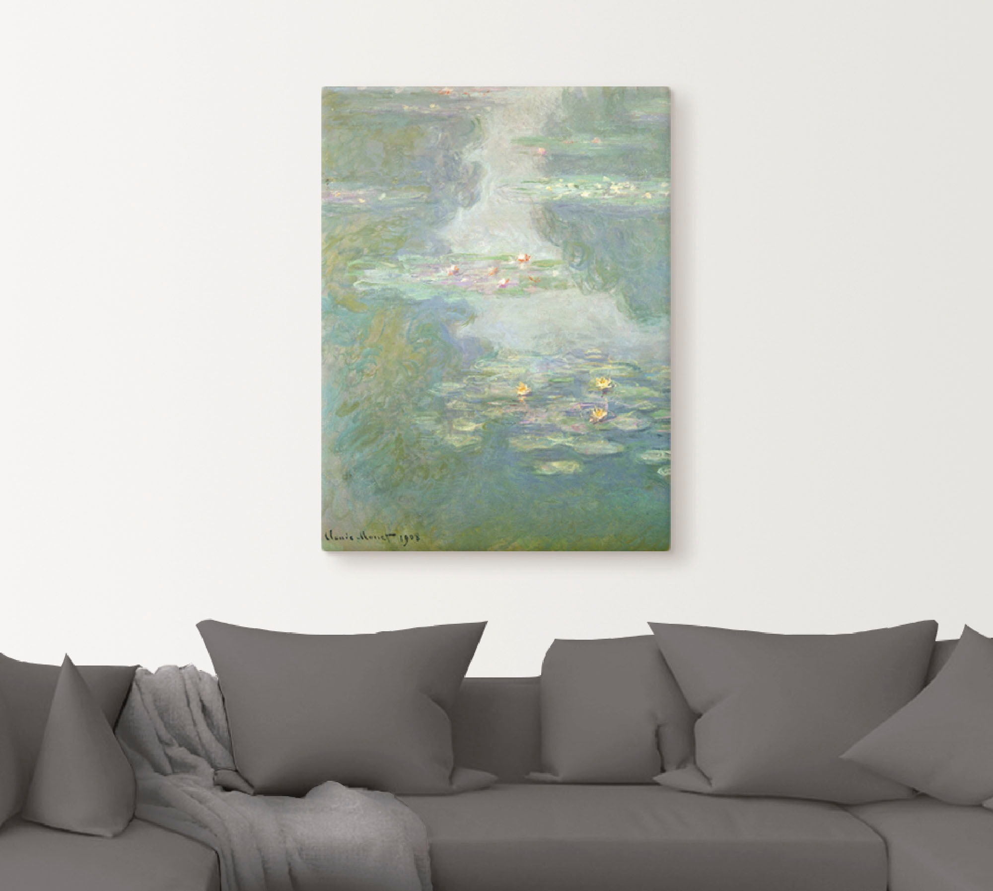 Artland Leinwandbild »Seerosen (Wasserlandschaft). 1908.«, Blumen, (1 St.), auf Keilrahmen gespannt