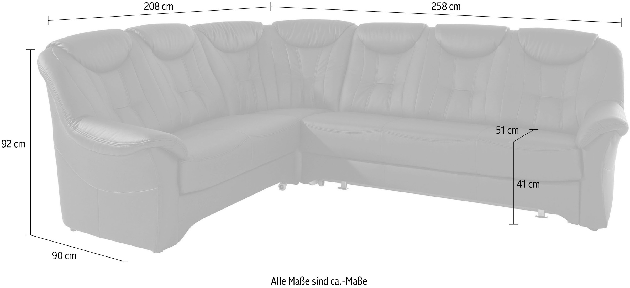 exxpo - sofa fashion Ecksofa "Isabel, klassisch moderne hohe Rückenlehne fü günstig online kaufen