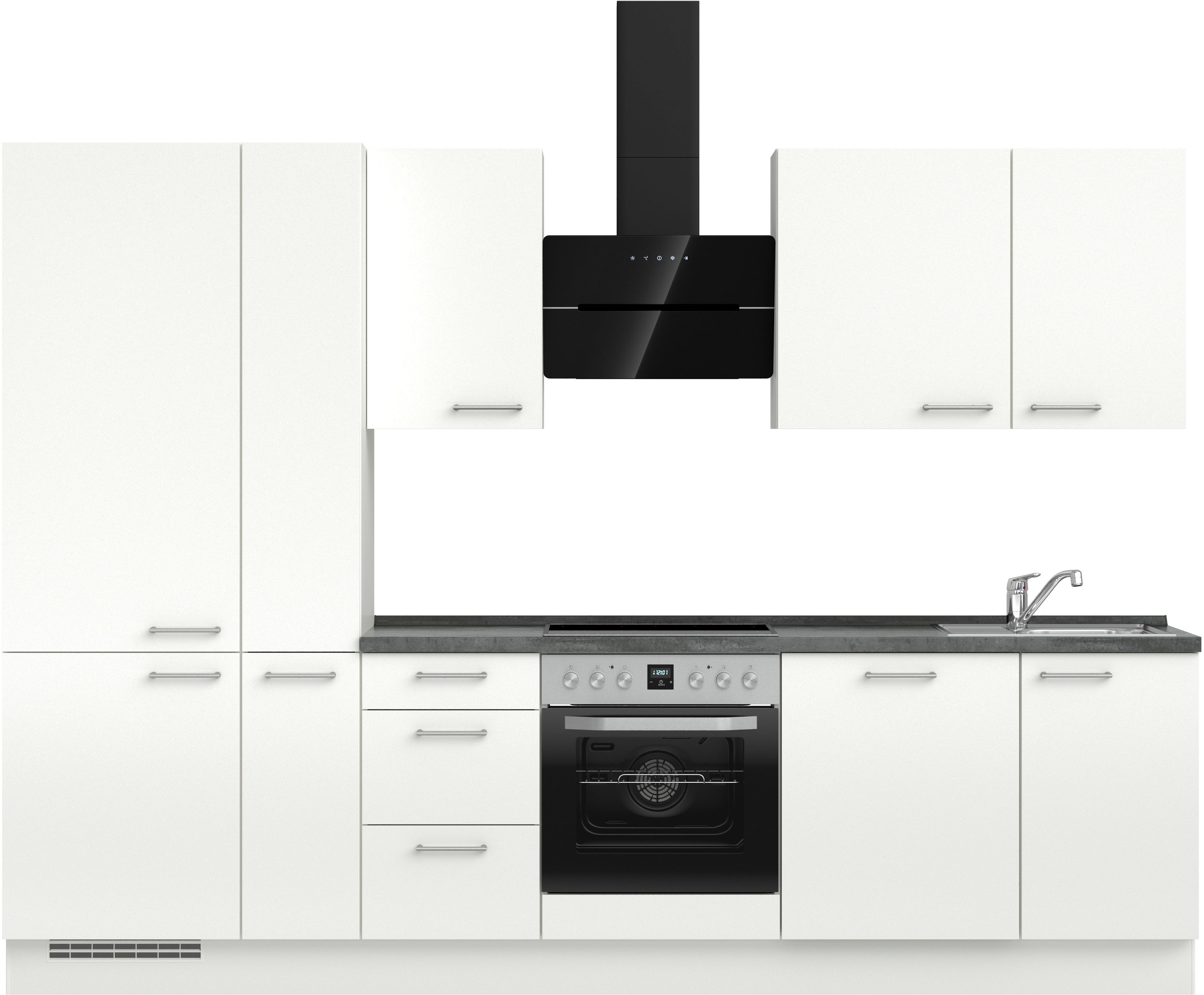 nobilia® Küchenzeile »"Laser II", Ausrichtung wählbar, Breite 300 cm« vormo günstig online kaufen