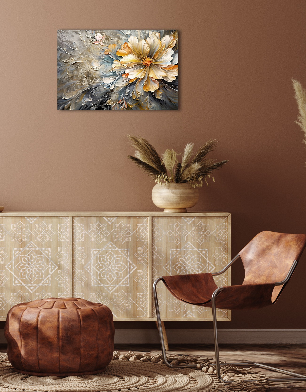 queence Leinwandbild »Pia«, Blumen-Blumenbilder-Kunst-klassische Fantasie, günstig online kaufen
