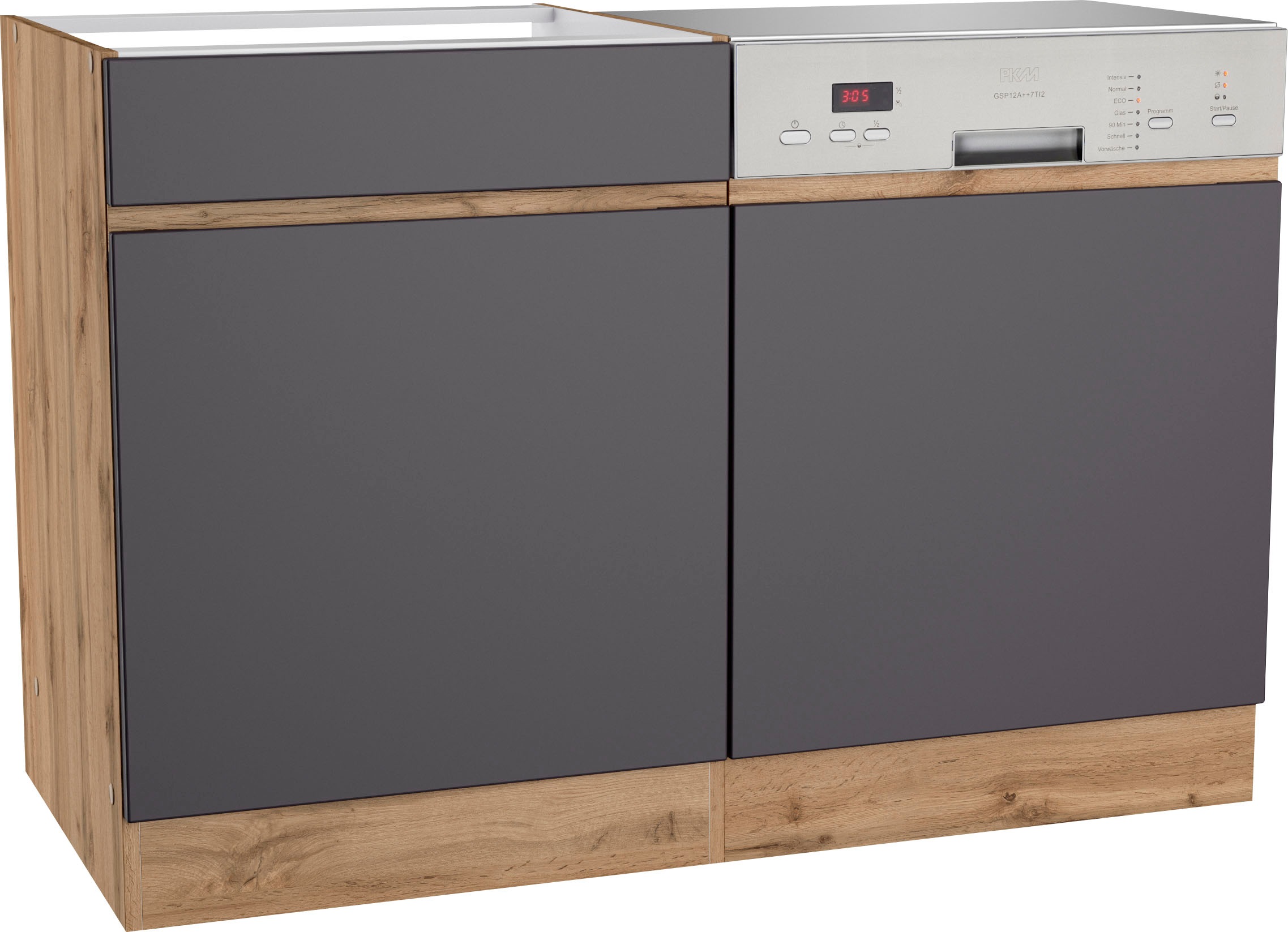 KOCHSTATION Spülenschrank »KS-Riesa«, Breite 120 cm, MDF-Fronten