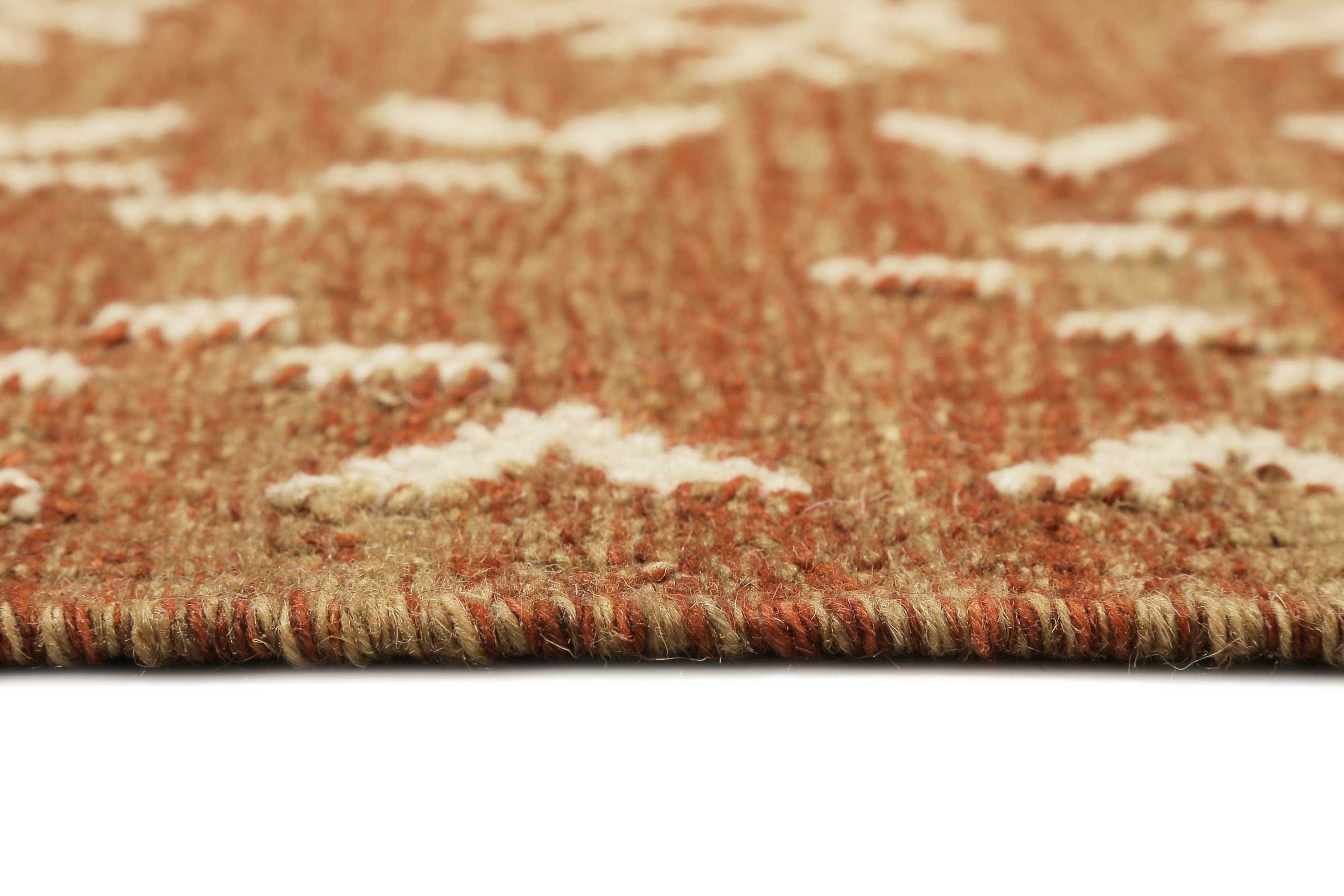 Green Looop Teppich »Monaco GL-82103«, rechteckig, 5 mm Höhe, handgewebter Naturfaserteppich aus 80% Wolle 20 % Baumwolle, Fransen