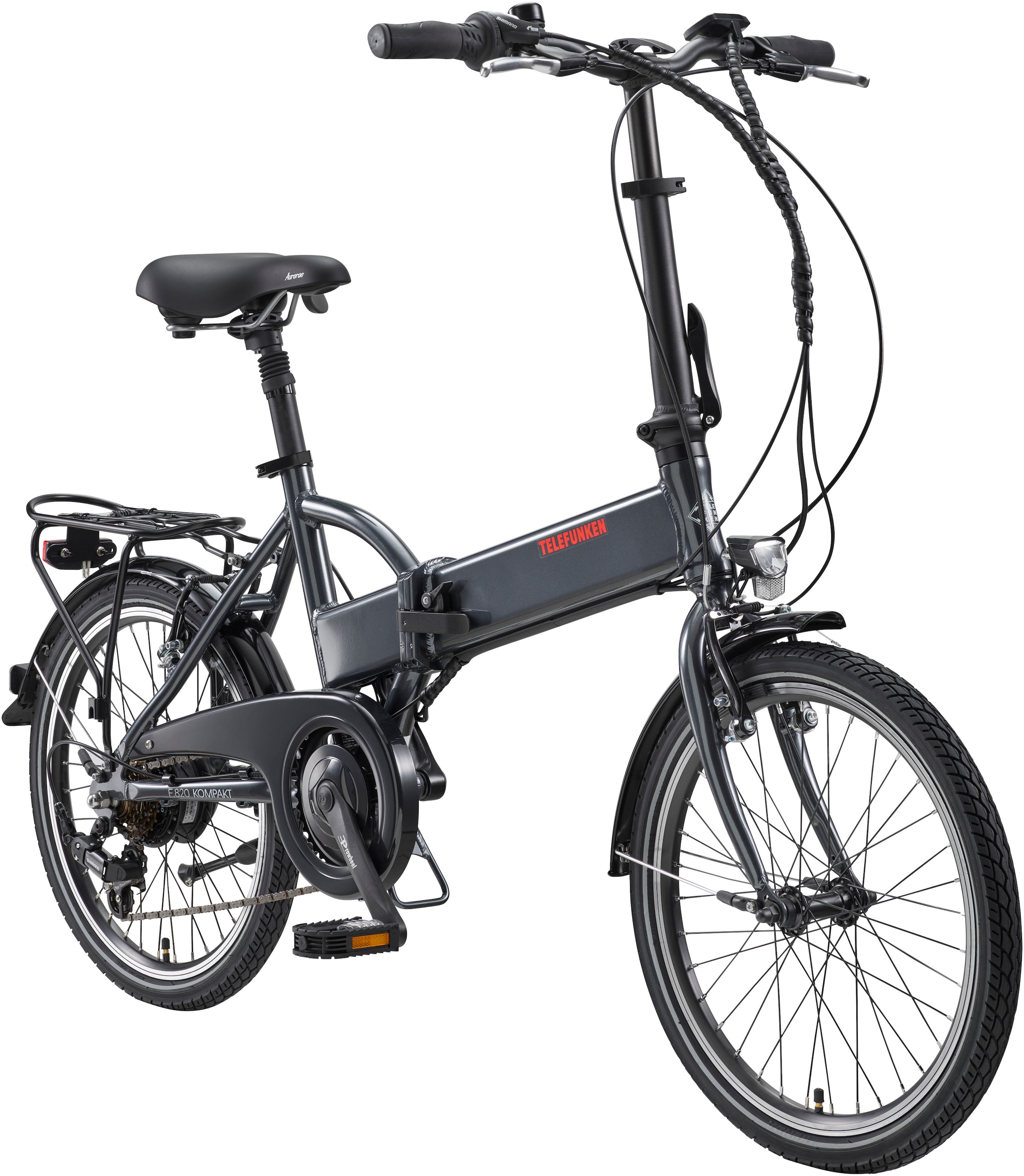 Telefunken E-Bike »Kompakt F820«, 6 Gang, Shimano, Tourney, Heckmotor 250 W, Pedelec, Elektrofahrrad für Damen u. Herren