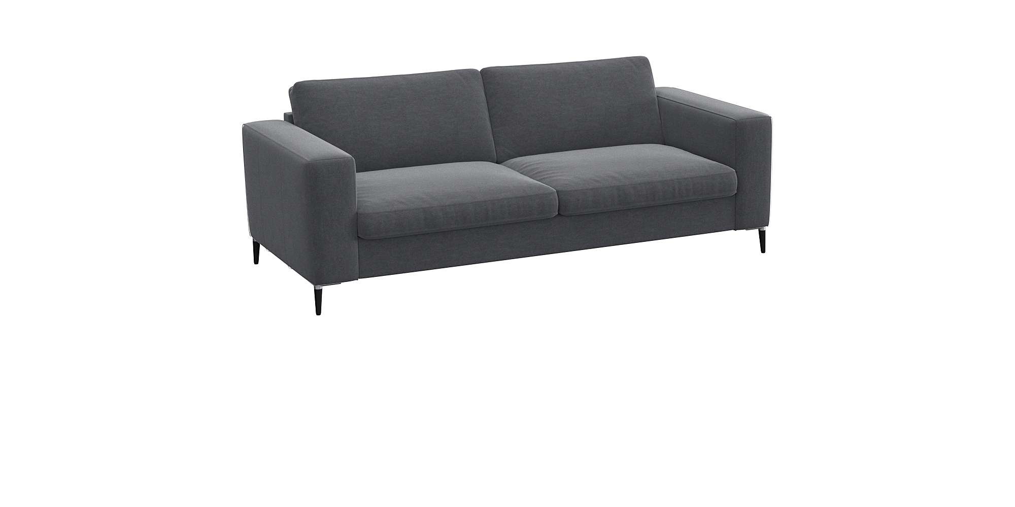 FLEXLUX 2,5-Sitzer »Fiore, superbequemer Sitzkomfort durch Kaltschaum im Sitz«, breite Armlehnen, Füße Alu+schwarz