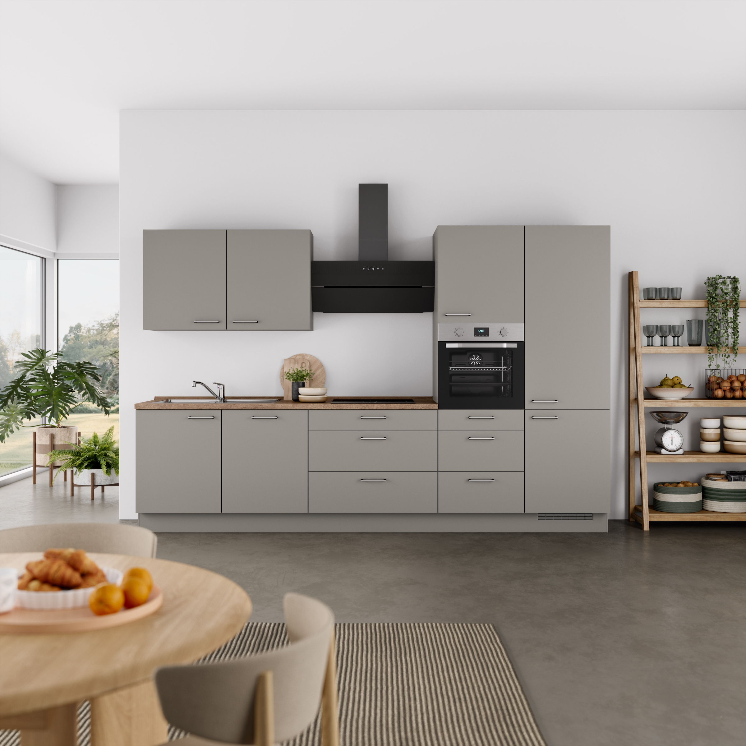 nobilia® Küchenzeile »"Laser II", Ausrichtung wählbar, Breite 330 cm« vormo günstig online kaufen