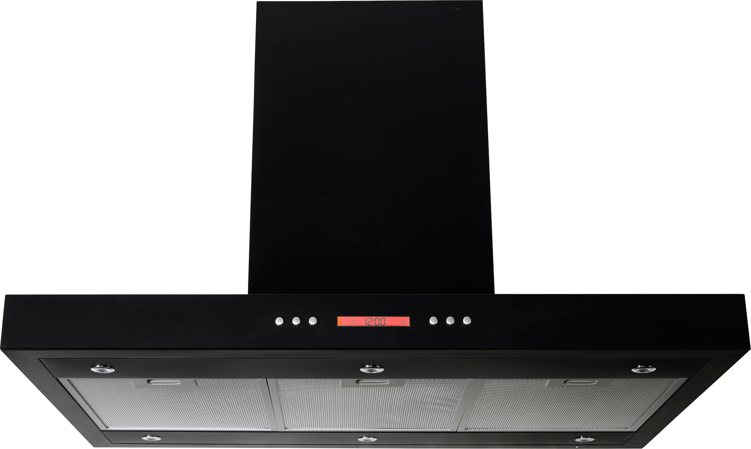 Inselhaube »IH 694 610 S« Großzügige Inselhaube für moderne offene Küchen schwarz Höhe von 62,5 cm ermöglicht flexible Montage über der Kochinsel