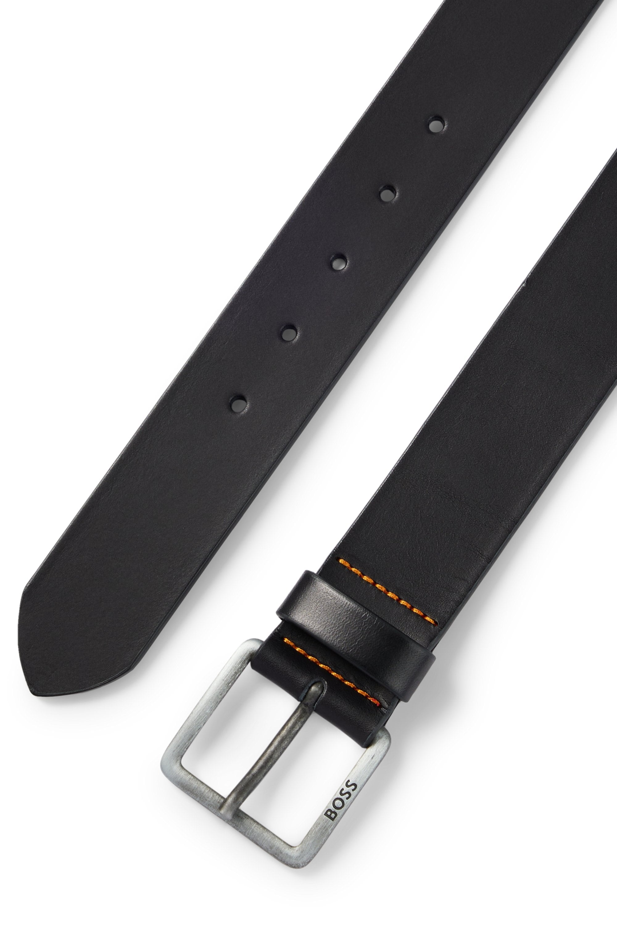 BOSS Ledergürtel »Jeeko_Sz40«, mit BOSS Logo-Schriftzug auf der Schließe