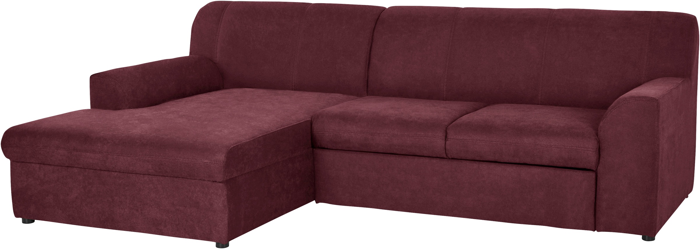 DOMO collection Ecksofa »Topper, elegant und zeitlos, kompaktes Stellmaß 245/155cm, L-Form«, mit Recamiere, wahlweise mit Schlaffunktion