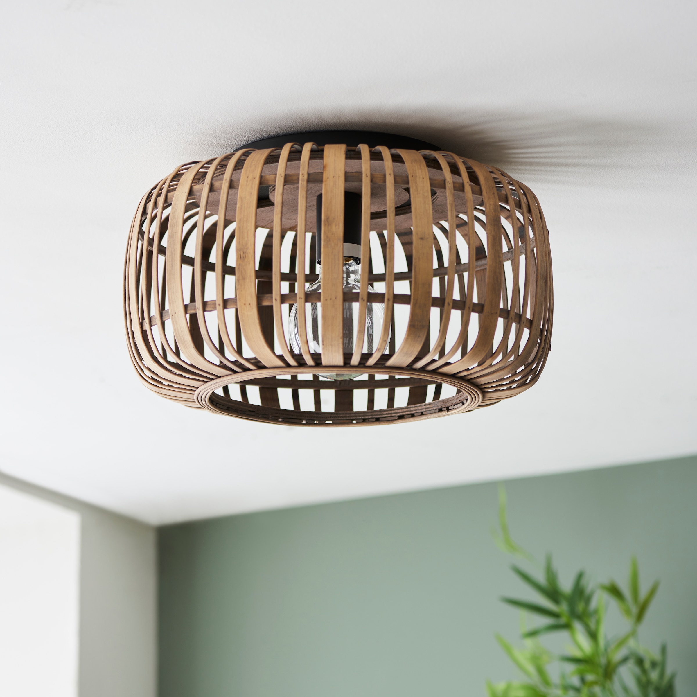 Brilliant Deckenleuchte »Woodrow«, 1 flammig, Leuchtmittel E27 | ohne Leuchtmittel, Bambus - Nature Style - dimmbar - Ø 32cm - E27 Fassung