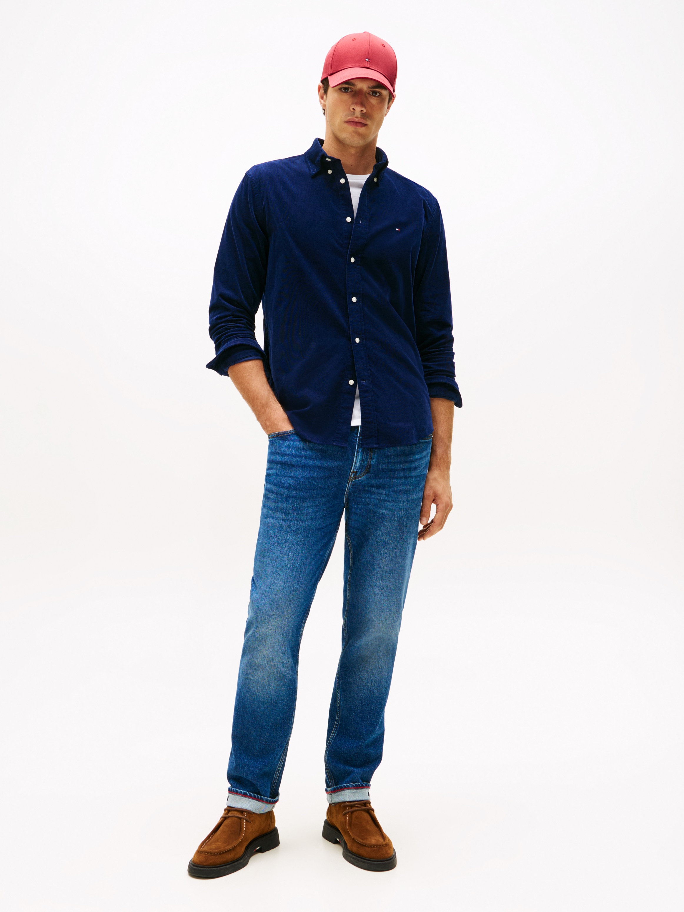 Tommy Hilfiger Langarmhemd »SOLID CORDUROY SHIRT« Regular Fit Cord