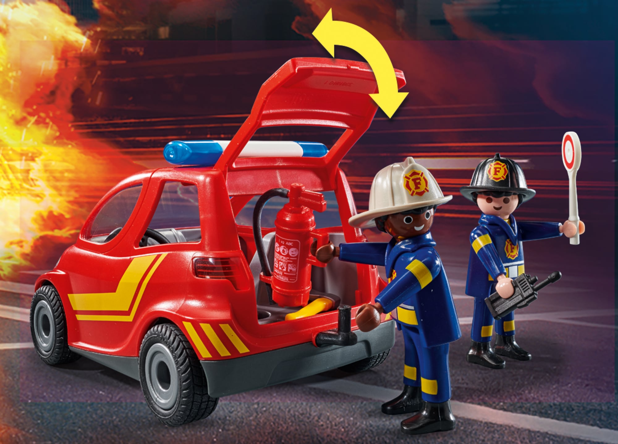 Playmobil® Konstruktions-Spielset »Feuerwehr Kleinwagen (71035), City-Action«, (27 St.), Made in Germany