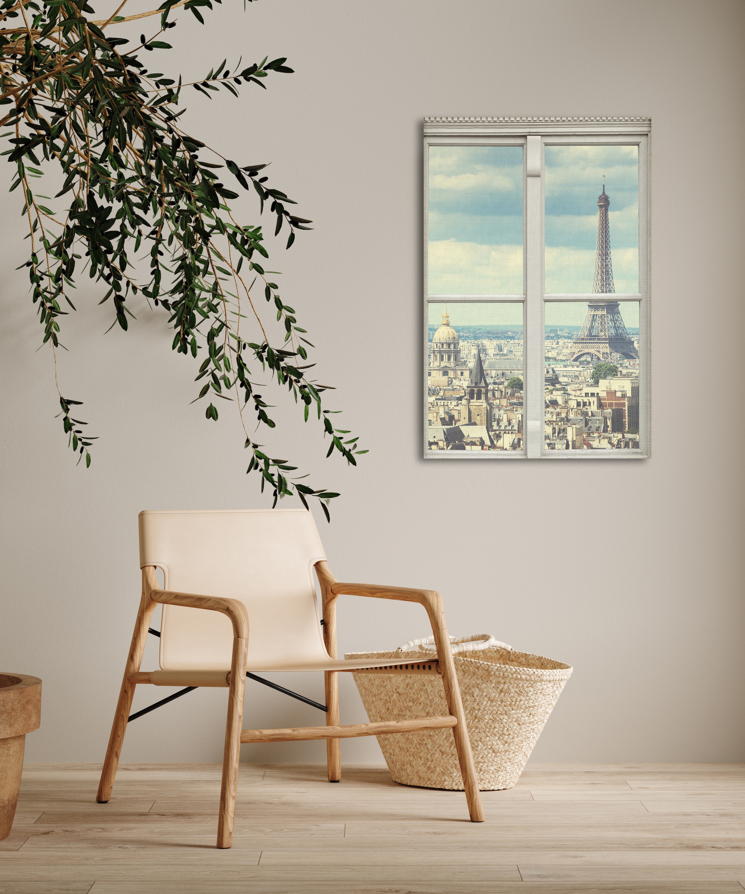 queence Leinwandbild »Paris«, Stadt-Paris, (1 St.), Premium-Leinwandstoff günstig online kaufen