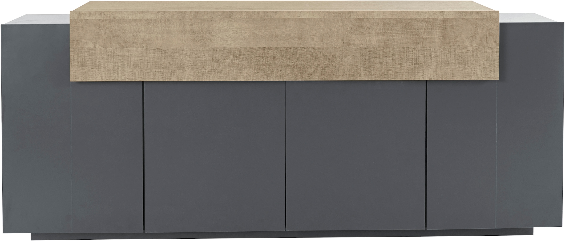 INOSIGN Sideboard »Coro, Kommode, Schrank, Kredenz, grifflos mit Einlegeböden«, 1 klappe,4 Türen, Doppeltiefe, B/T/H 200x45x85,6cm