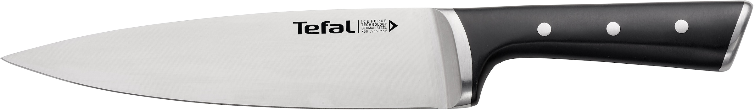 Tefal Kochmesser »Ice Force«, (1 tlg.), Edelstahl, dauerhafte Leistungsstärke, Handschutz, Eishärtung, Schwarz