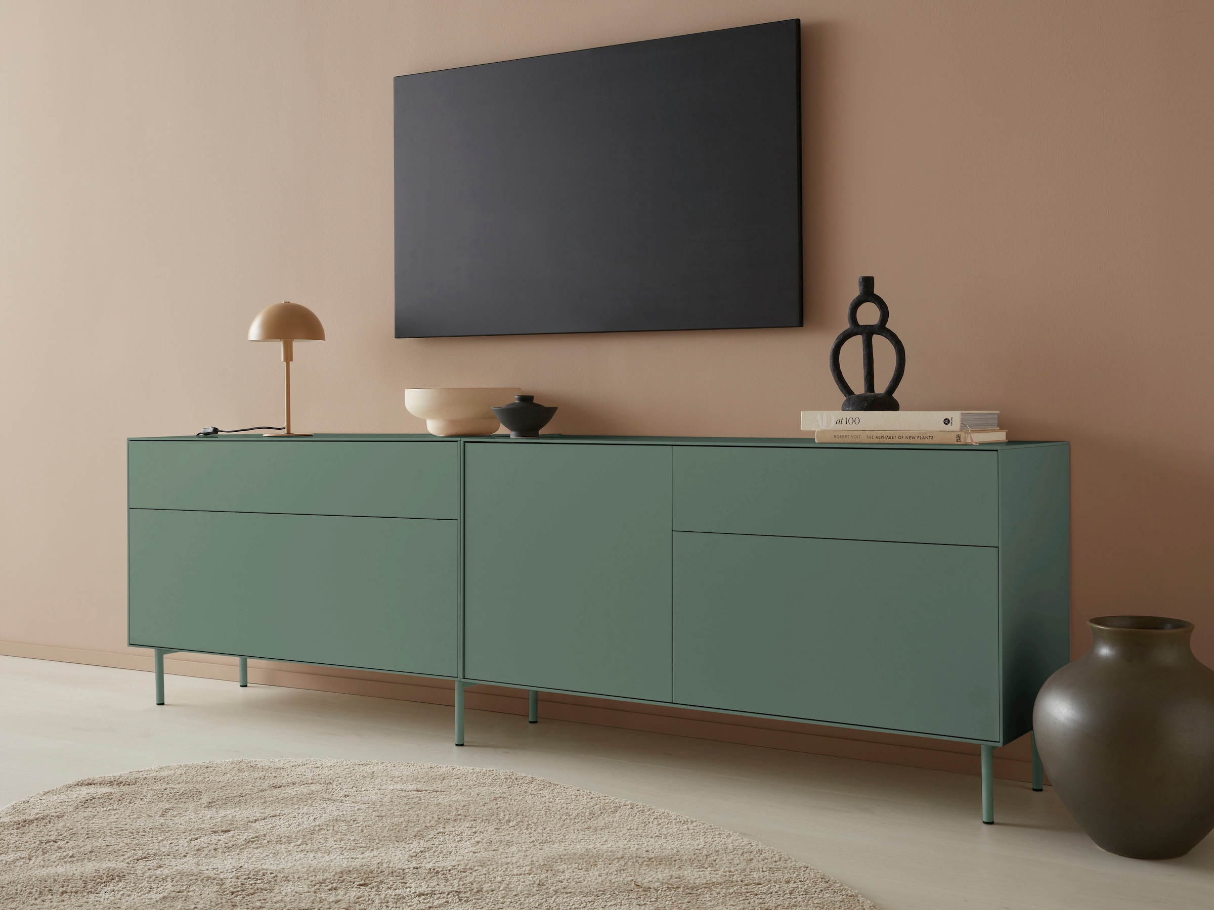 LeGer Home by Lena Gercke Lowboard »Essentials«, Breite: 112 cm, MDF lackiert, Push-to-open-Funktion
