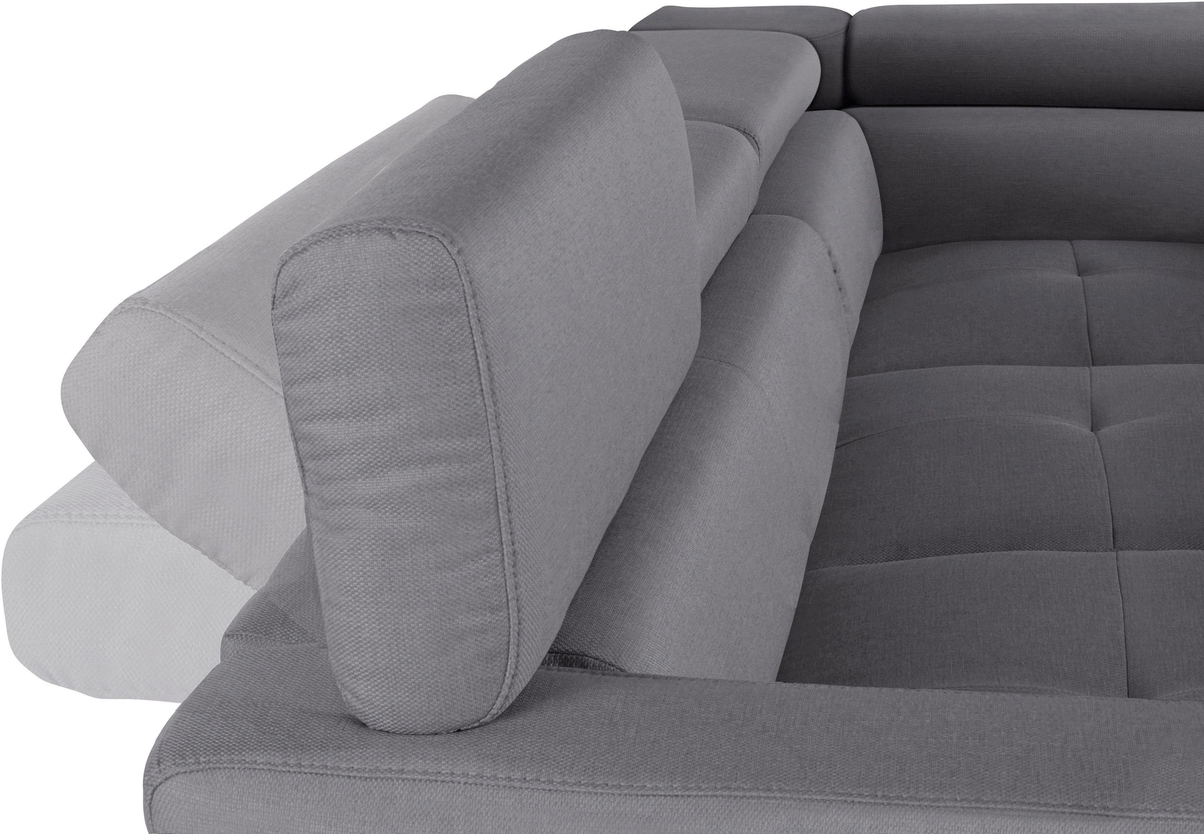 COTTA Ecksofa »Sammy L-Form«, mit Kopfteilverstellung, wahlweise mit Bettfunktion & Bettkasten