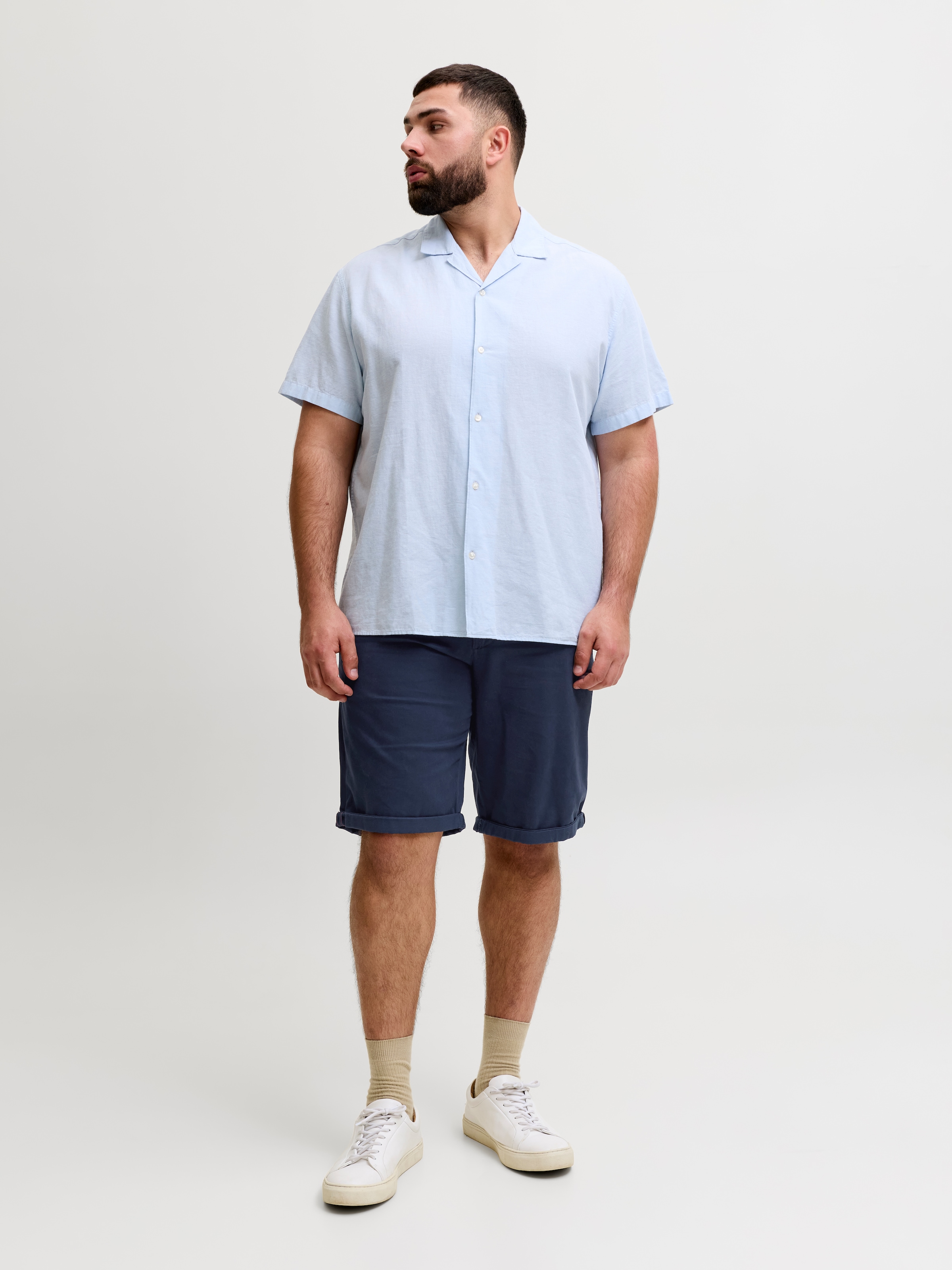 Jack & Jones PlusSize Chinoshorts »JPSTBOWIE JJSHORTS SOLID SN  PLS«  mit Umschlag