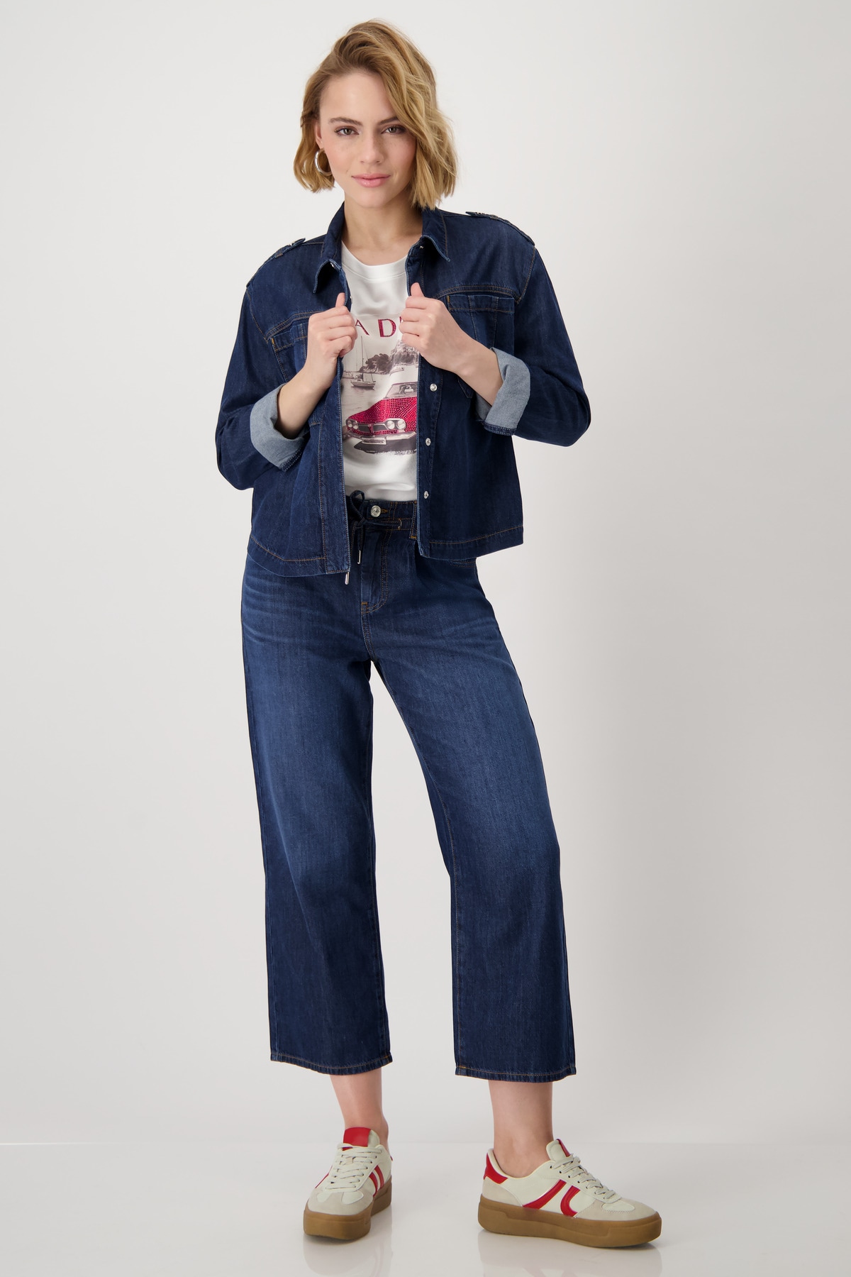 Monari Jeansblazer, mit aufgesetzten Taschen