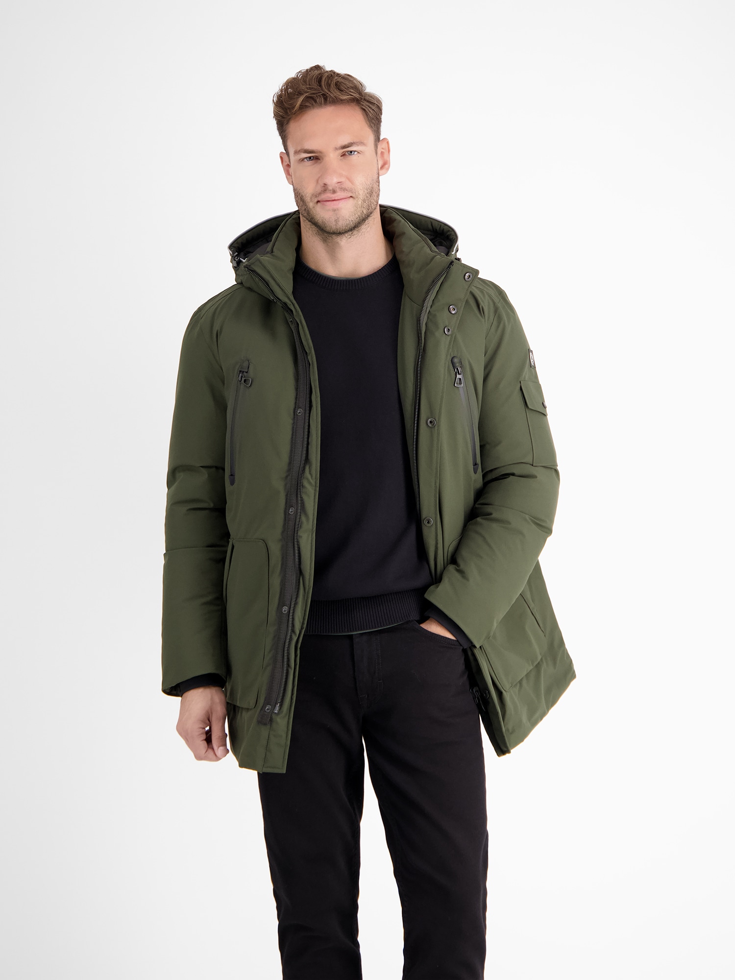 LERROS Outdoorjacke »LERROS Wasserdichter Winter-Parka mit Kapuze«, mit Kapuze, Wasser- und windabweisend, atmungsaktiv