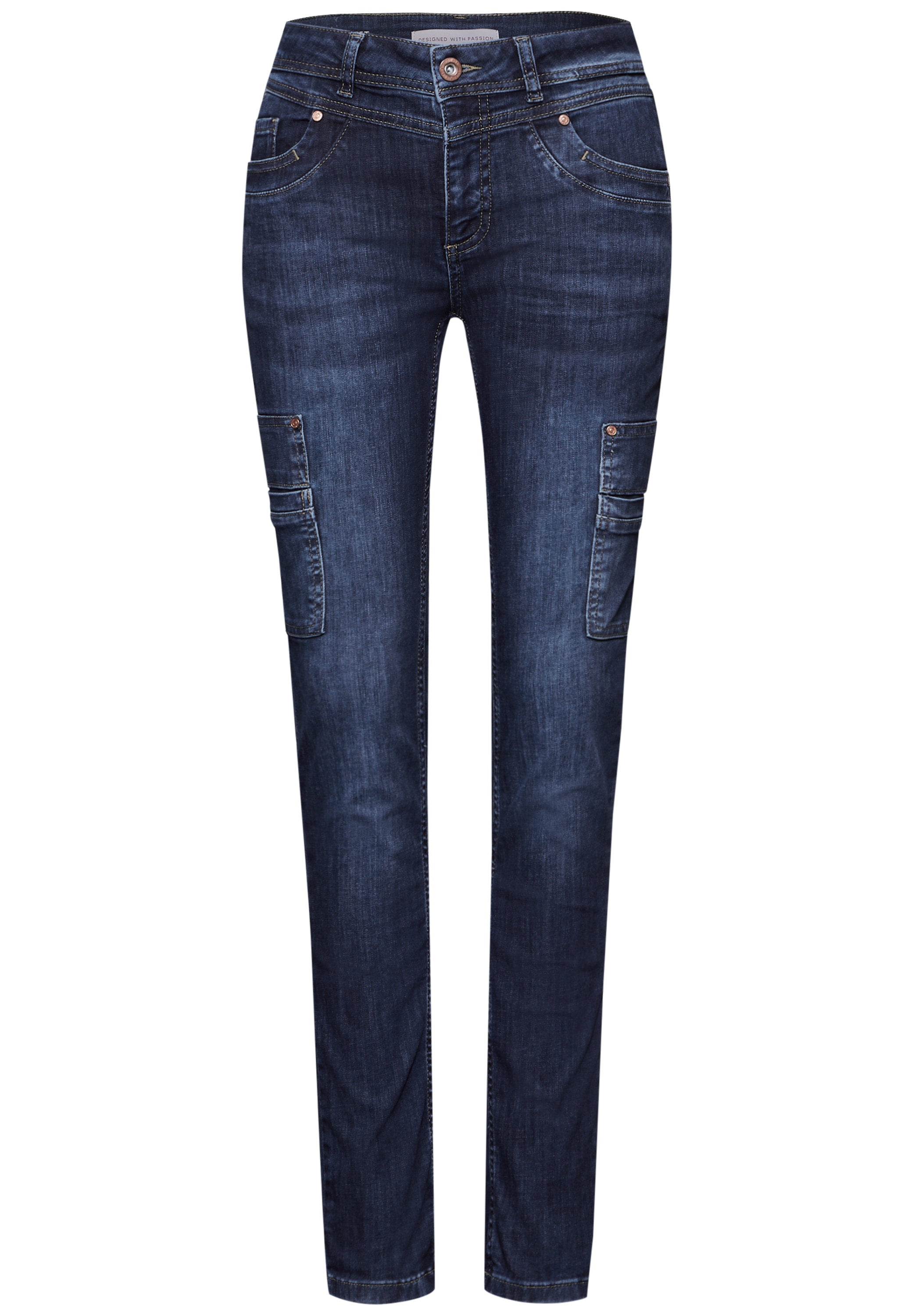 STREET ONE Regular-fit-Jeans »Style YORK«, mit Cargo-Look Taschen