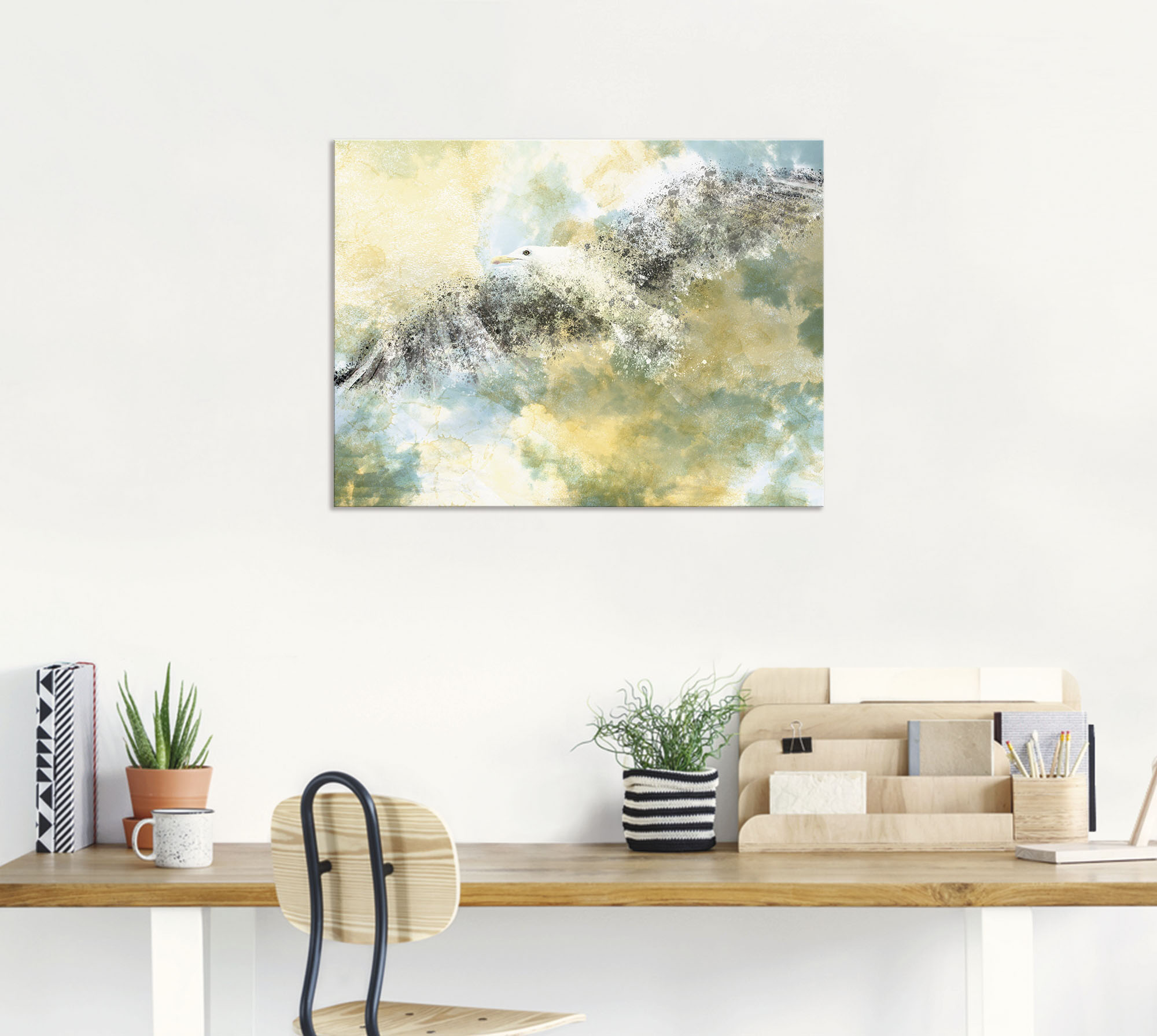 Artland Wandbild »Verschwindende Möwe« Vögel 1 Stk. tlg. als Alubild, Outdo günstig online kaufen