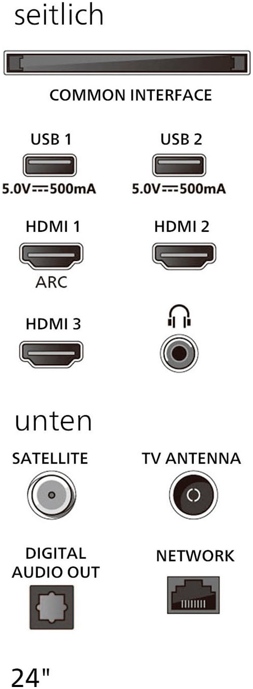 Philips LED-Fernseher »24PHS6000/12«, HD ready, Smart-TV