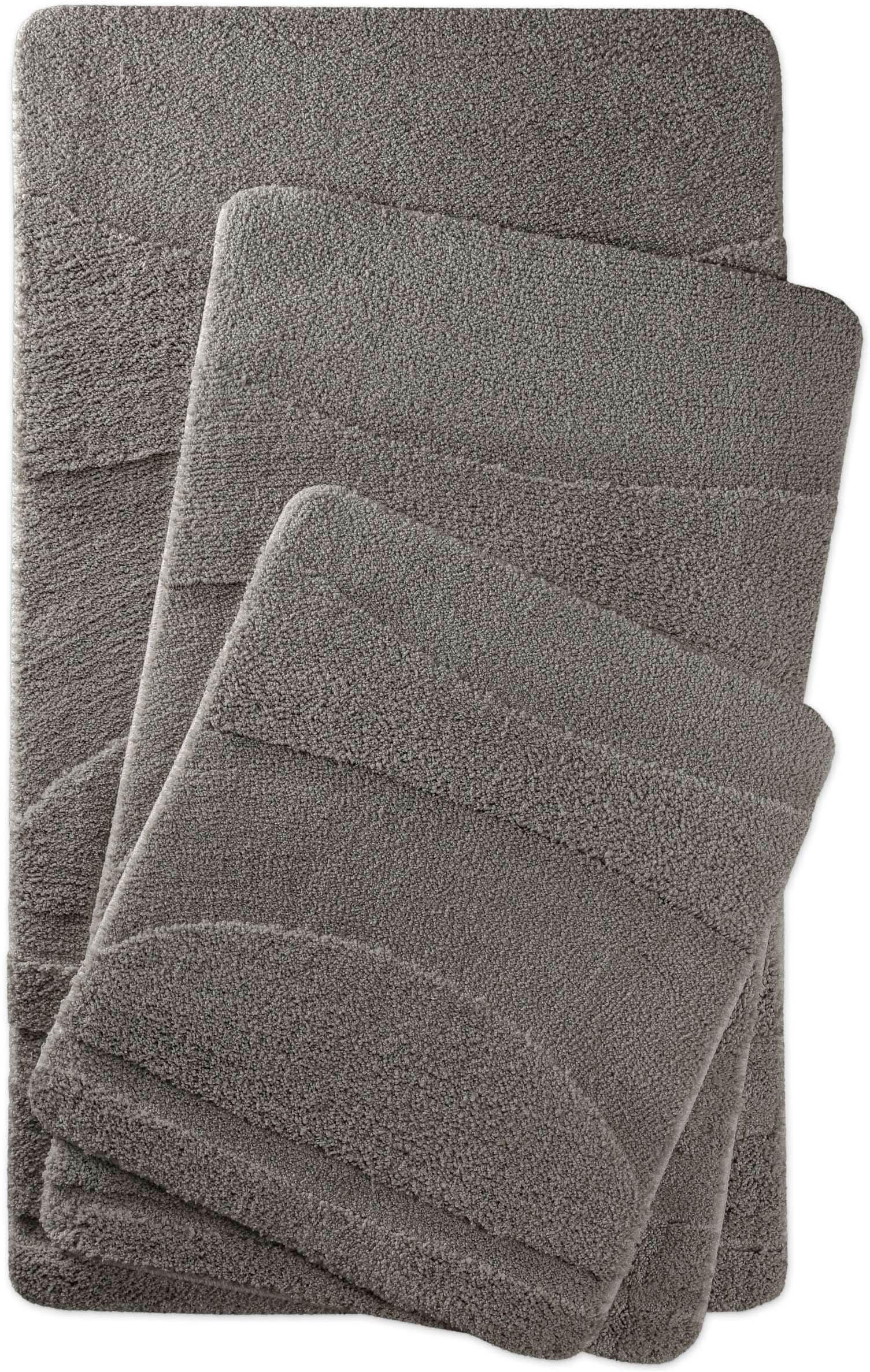 Wecon home Badematte »Marc« Höhe 25 mm rutschhemmend beschichtet schnell trocknend Badteppich, Hoch-Tief-Linien, weich, rutschhemmend, waschbar, getuftet