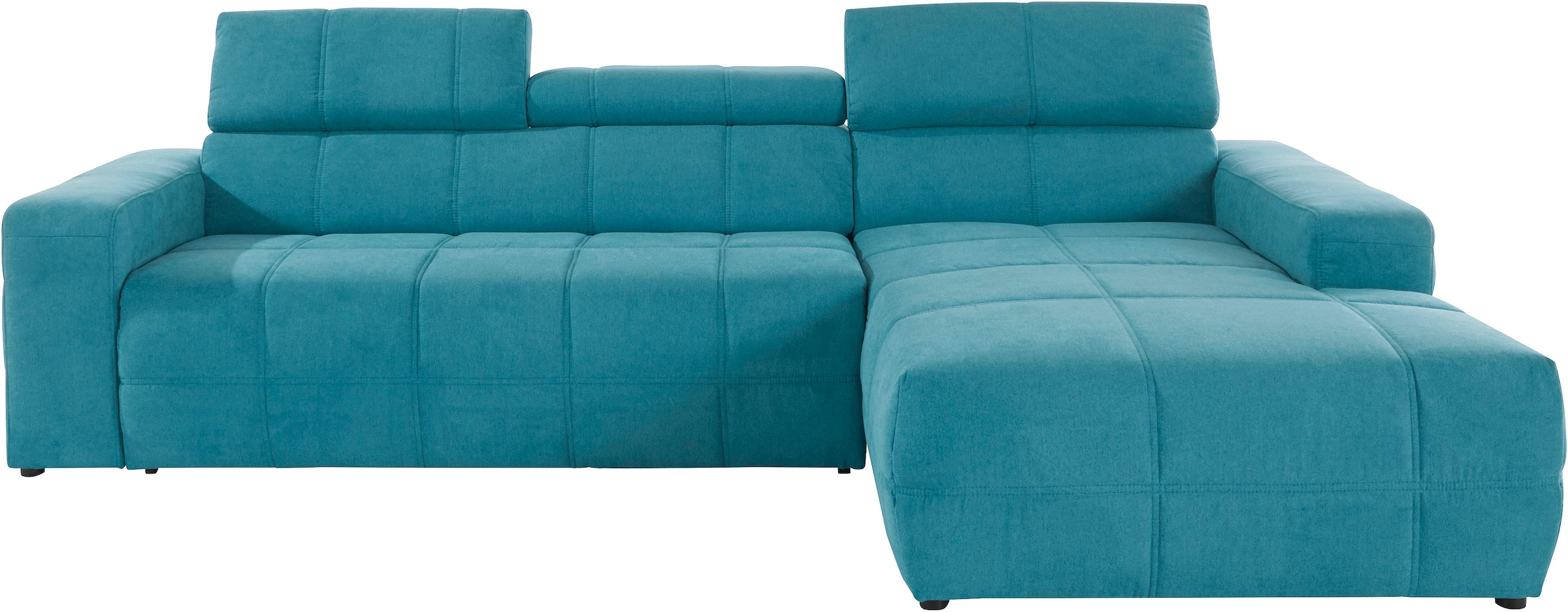 DOMO collection Ecksofa »Brandon große Ausführung B/T/H: 289/177/80 cm, auch in Leder und Cord«, mit Kopfteilverstellung, wahlweise Sitztiefenverstellung, L-Form