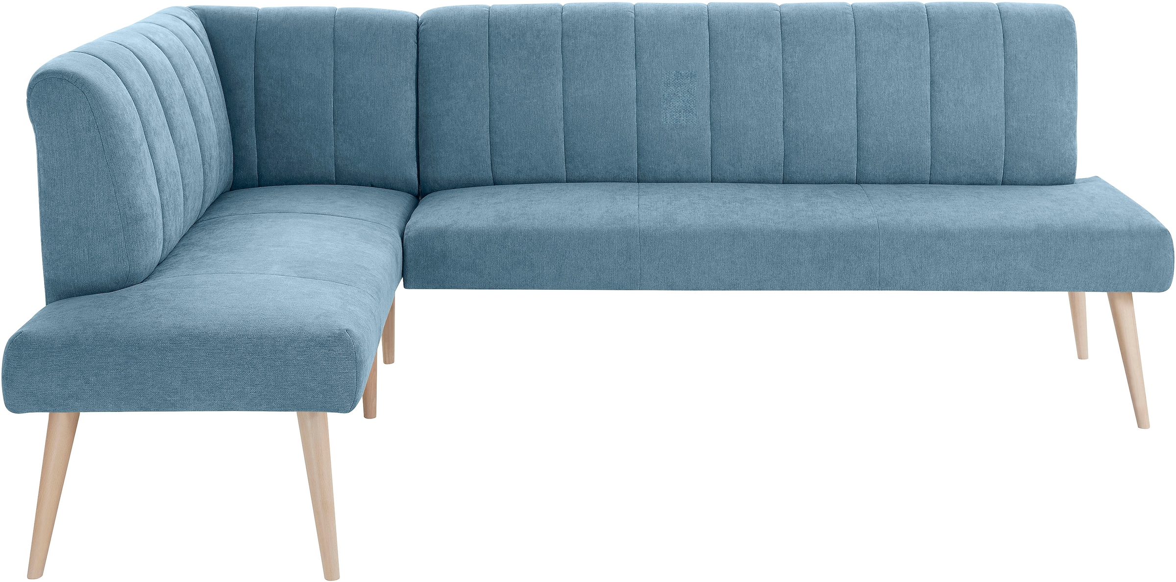 exxpo - sofa fashion Eckbank »Costa, moderne Rückensteppung, bequem und elegant, hoher Holzfuß«, hochwertig verarbeitet, Frei im Raum stellbar