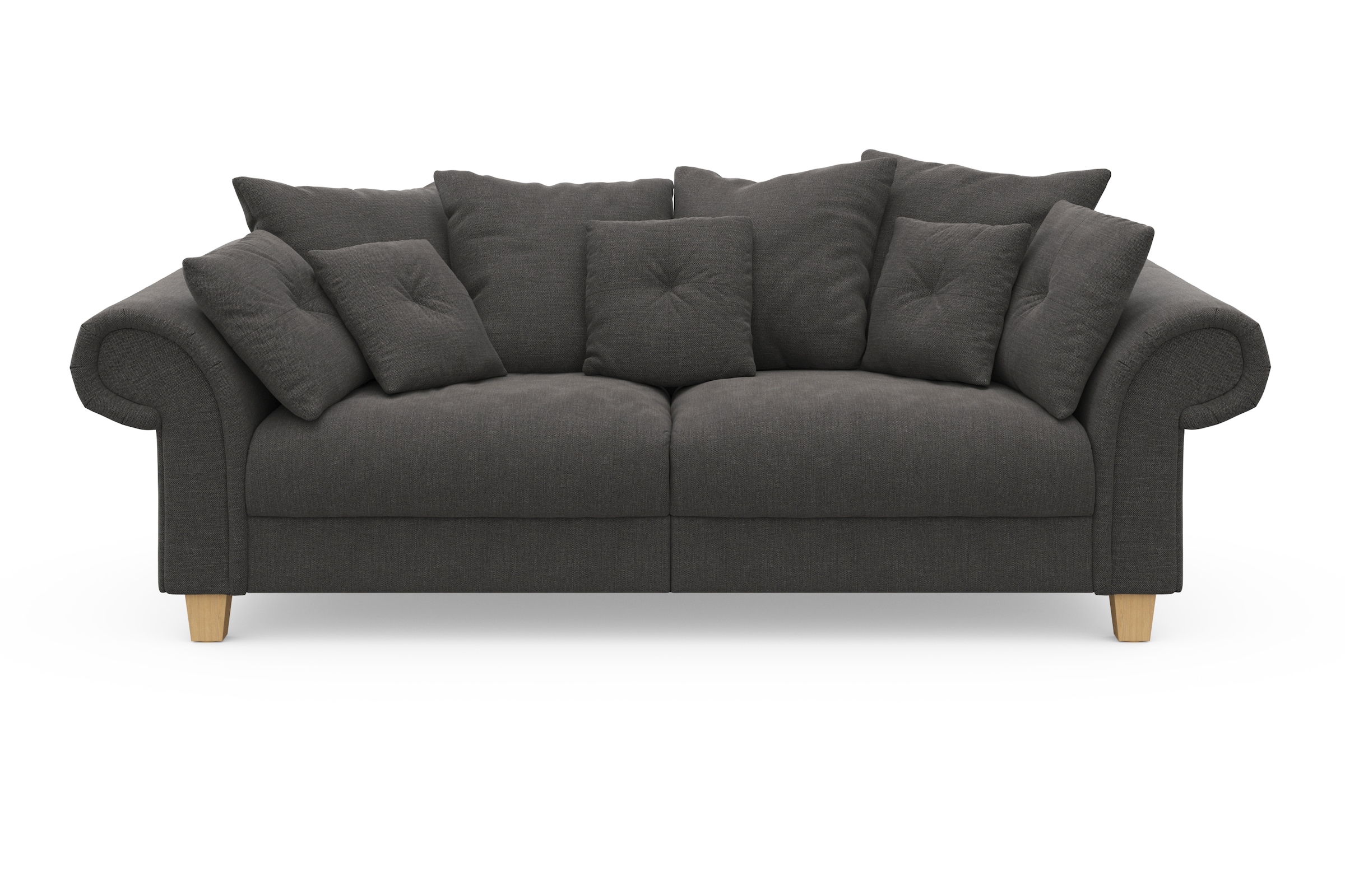 Home affaire Big-Sofa »Queenie Megasofa«, (2 St.), mit weichem Sitzkomfort  und zeitlosem Design, viele kuschelige Kissen im Online-Shop kaufen
