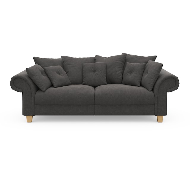 Home affaire Big-Sofa »Queenie Megasofa«, (2 St.), mit weichem Sitzkomfort  und zeitlosem Design, viele kuschelige Kissen im Online-Shop kaufen
