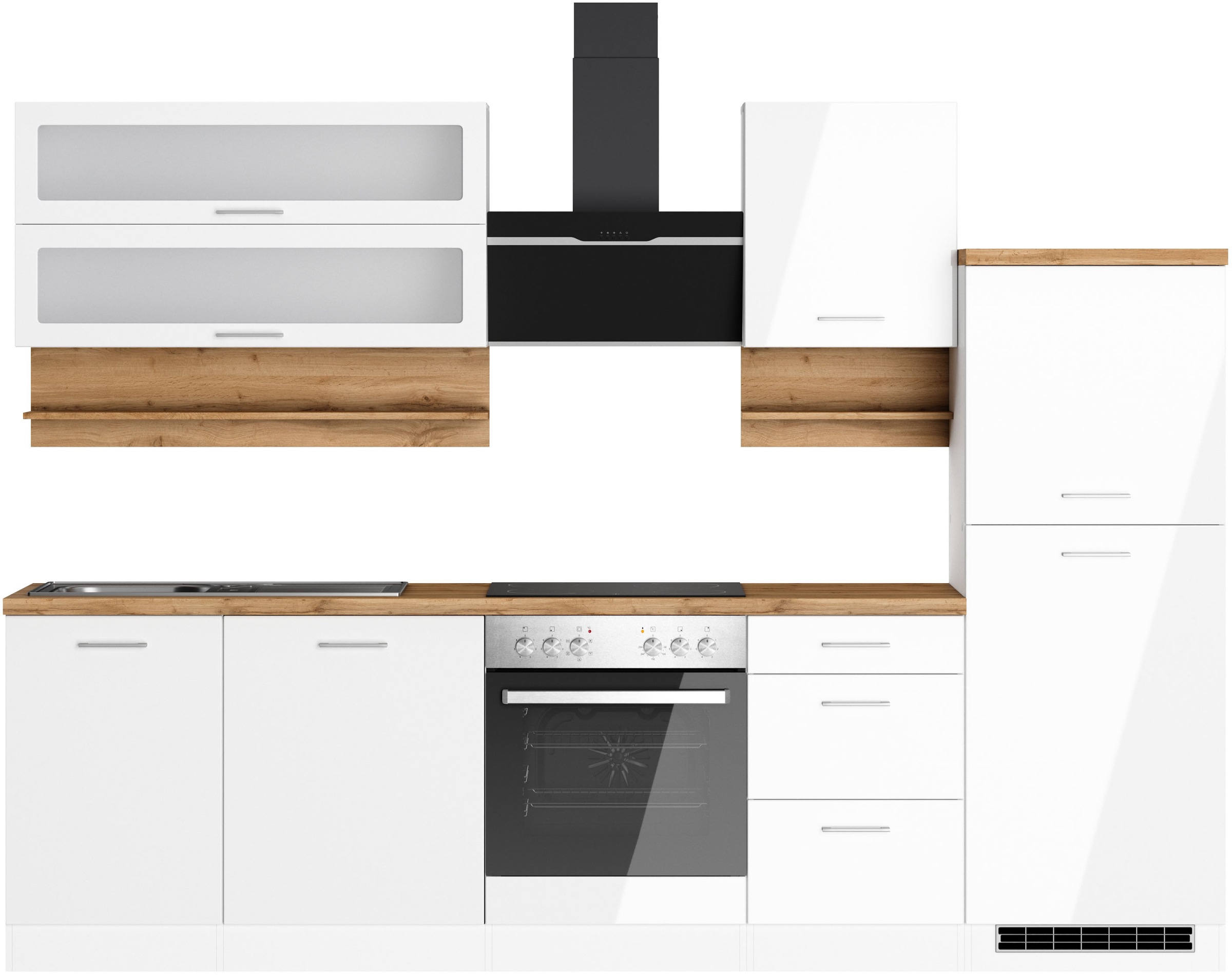 KOCHSTATION Küchenzeile »KS-Milan« 280 cm breit, robuste Metallauszüge, vie günstig online kaufen