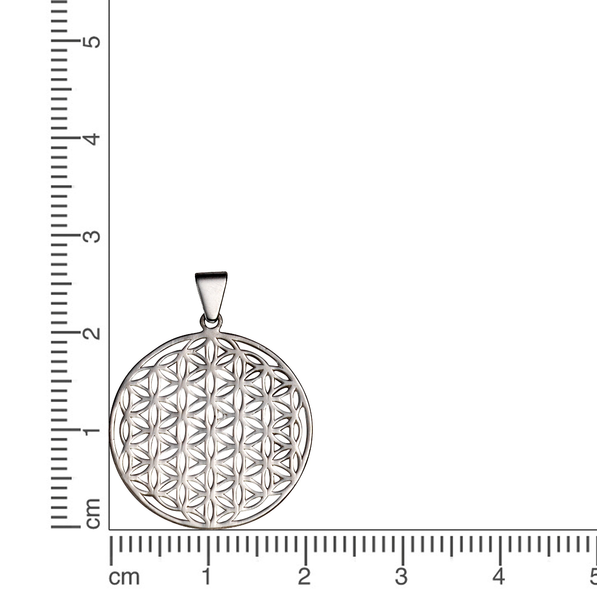Vivance Kettenanhänger »925 Sterling Silber rhodiniert Blume des Lebens«