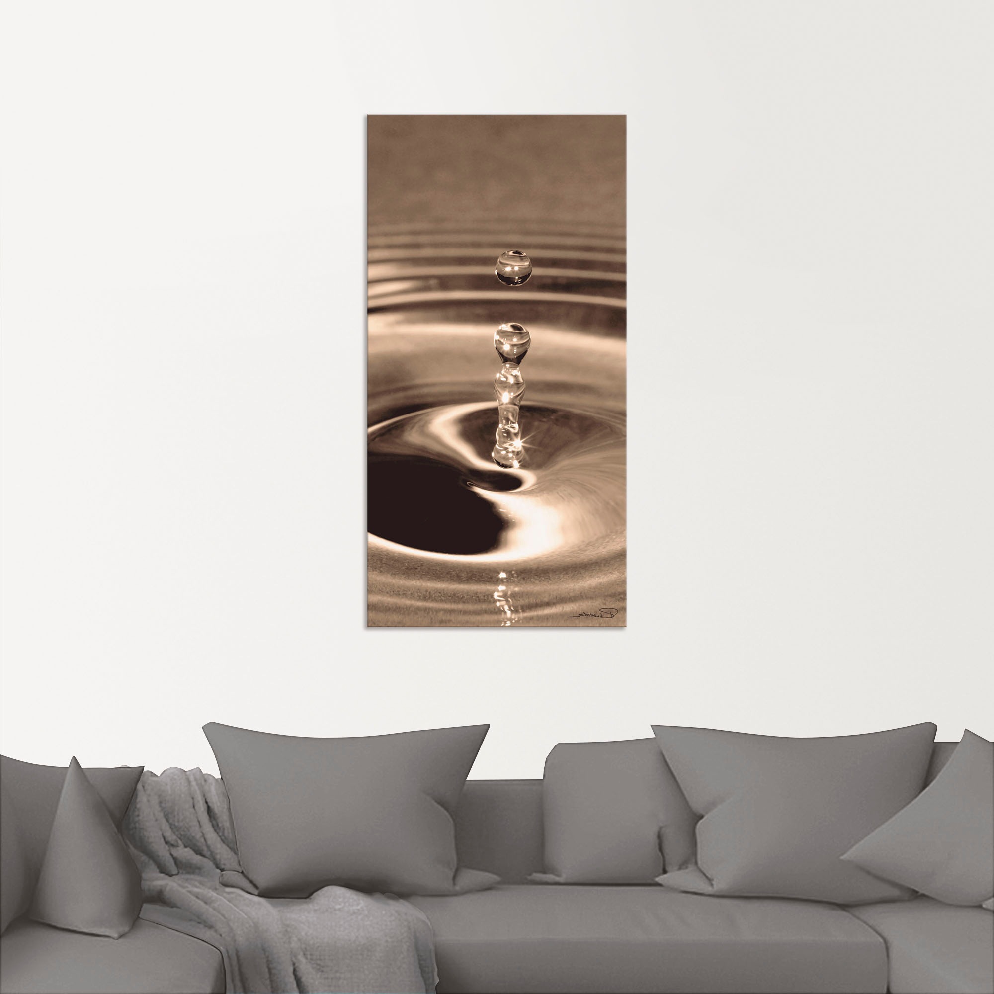 Wandbild Wandaufkleber Leinwandbild, oder (1 als Größen Artland Poster Zen Alubild, in kaufen Elemente: Wasser«, Bilder, online St.), »Die versch.