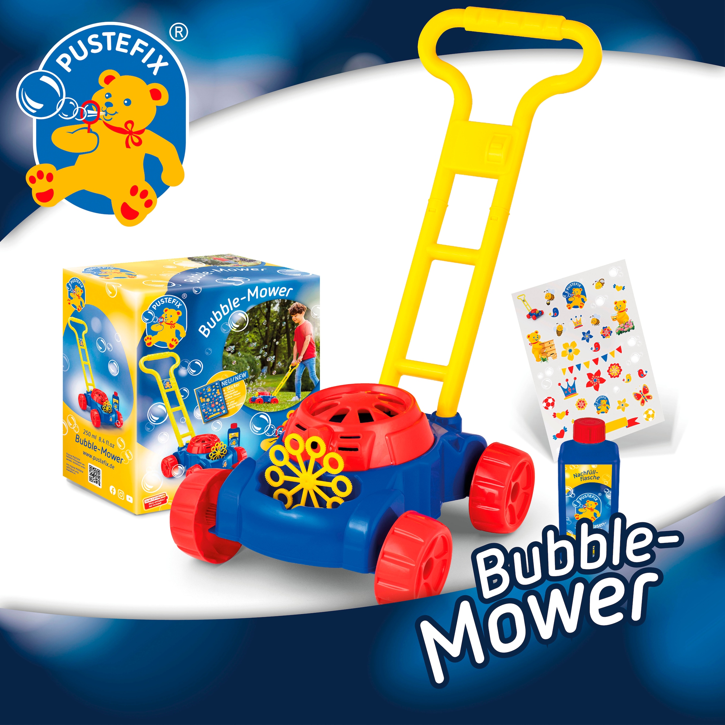 PUSTEFIX Seifenblasen Kanone »Bubble-Mower Rasenmäher«