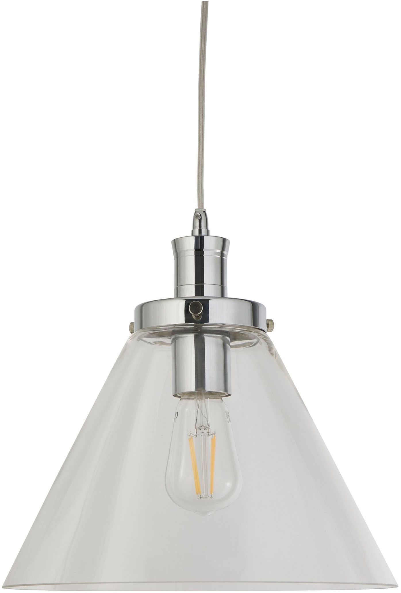 Searchlight Pendelleuchte »Pyramidenanhänger - Metall & Glas« E27 1 Stk.