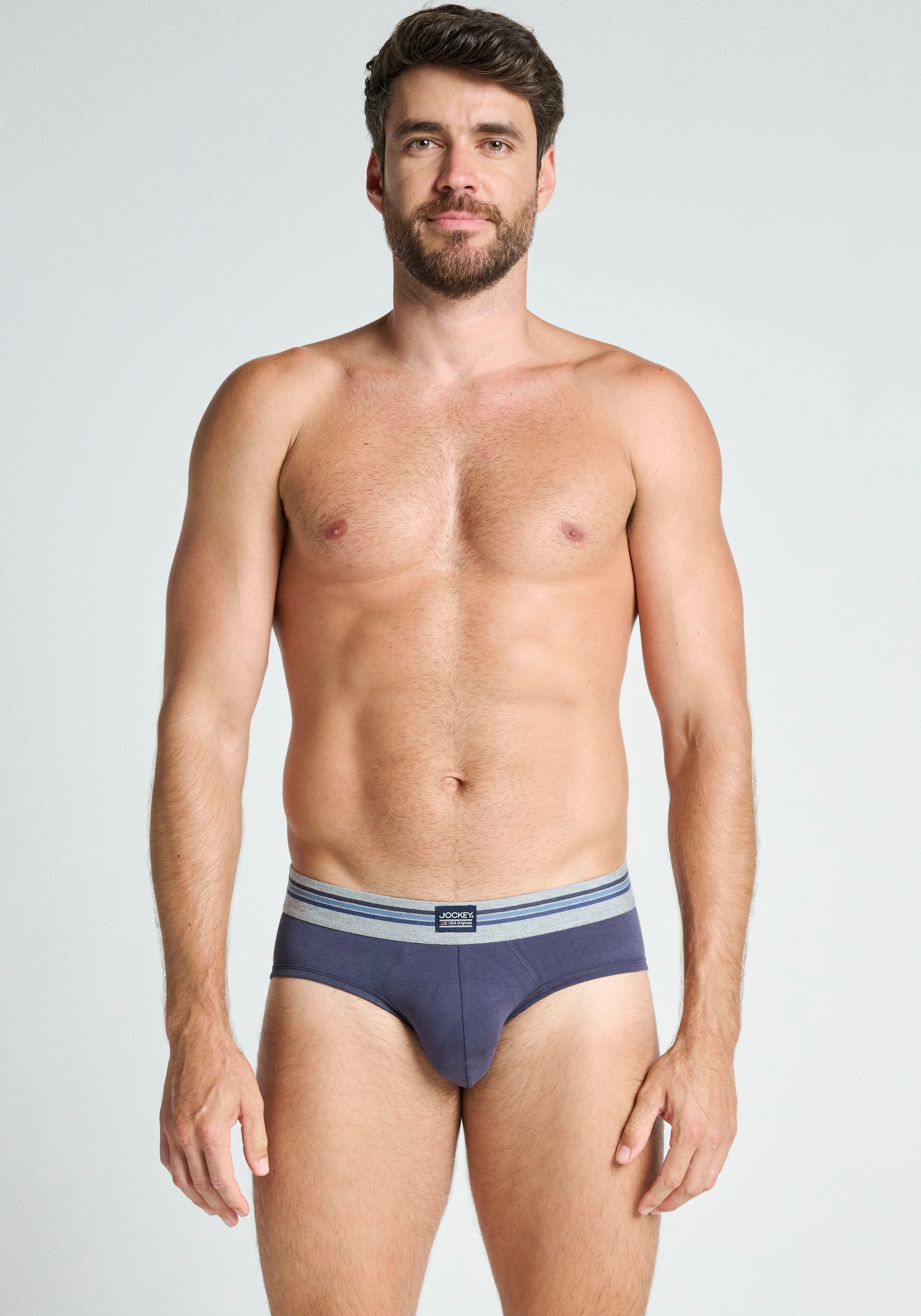 Jockey Slip »Cotton Stretch Brief«, (3er Pack), Mittlere Bundhöhe