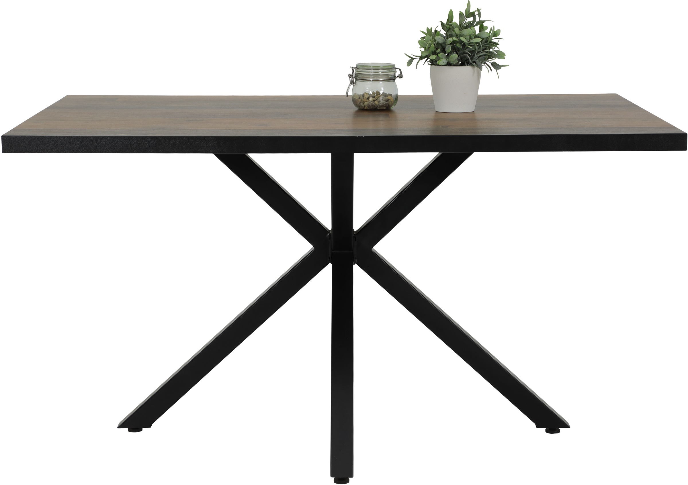 HELA Essgruppe »SPREE« 4 Stk. tlg. Esstisch 140x90 cm mit Dickkante, Microf günstig online kaufen