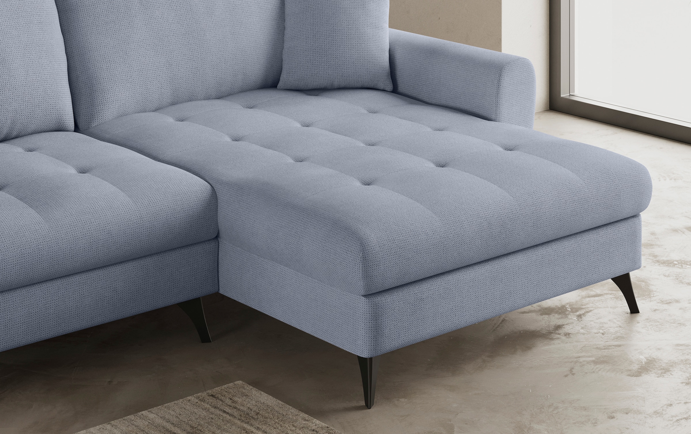 Mr. Couch Ecksofa »Blackburn II, L-Form« Mit Kaltschaumpolsterung bis 140 kg belastbar