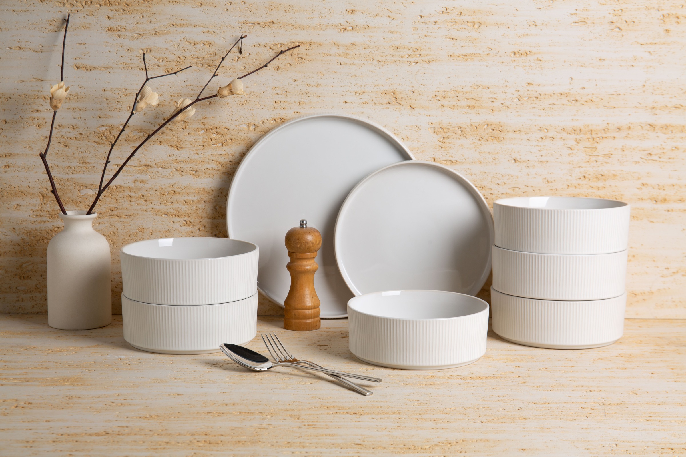 OTTO home Geschirr-Set »Ylvii, außen matt, innen reaktiv glasiert«, (Set, 1 günstig online kaufen