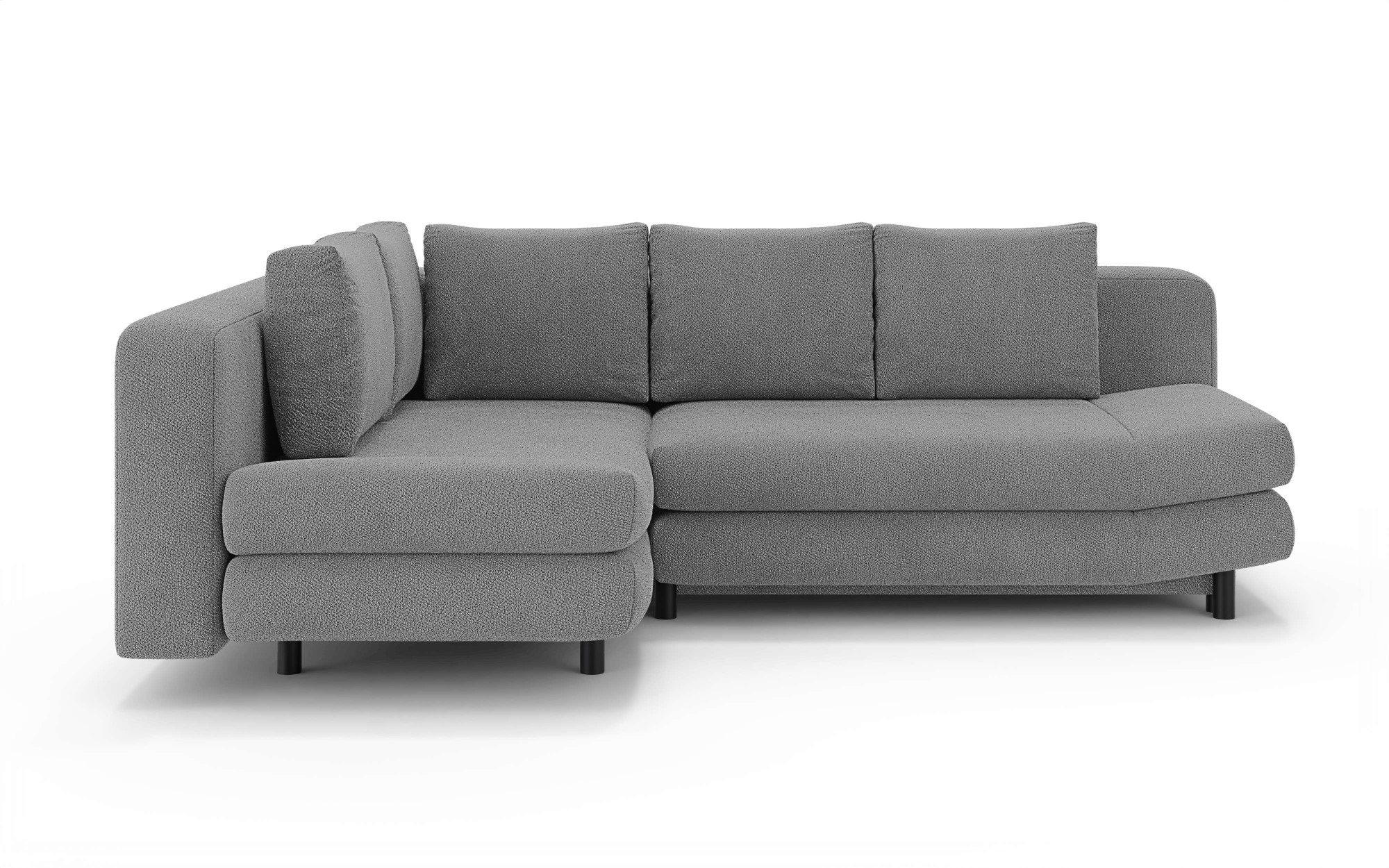 Home affaire Ecksofa »LENNARA Schlafsofa mit Bettkasten, Maße B/T/H: 234/179/85 cm«, L-Form mit Ottomane rechts/links, mit Wellenunterfederung