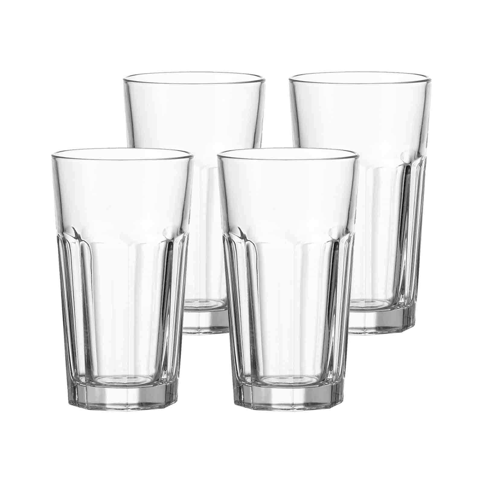 LEONARDO Longdrinkglas »Longdrinkgläser Rock 540 ml 4er Set transparent« günstig online kaufen