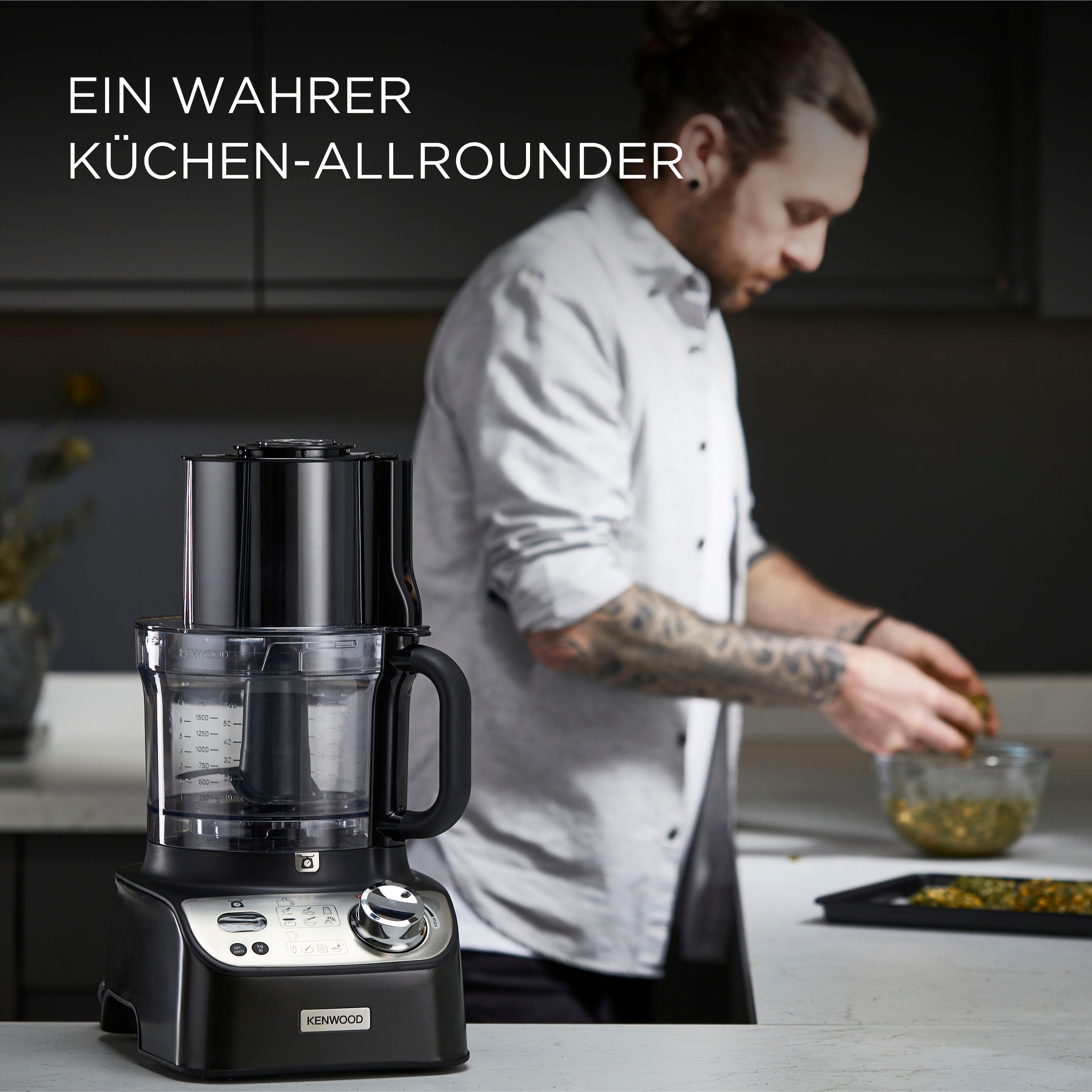 KENWOOD Küchenmaschine »FDM72.990BK MultiPro XL Weigh+«, 1000 Watt, 3 l Arbeitsbehälter, Autograph Collection