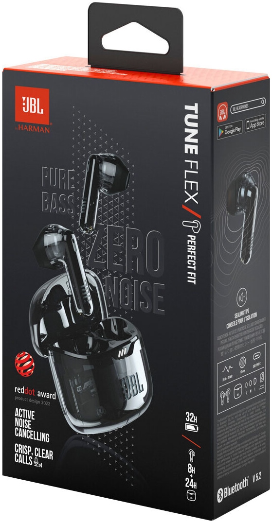 JBL wireless In-Ear-Kopfhörer »Tune Flex Ghost« Bluetooth Active Noise Cancelling (ANC)