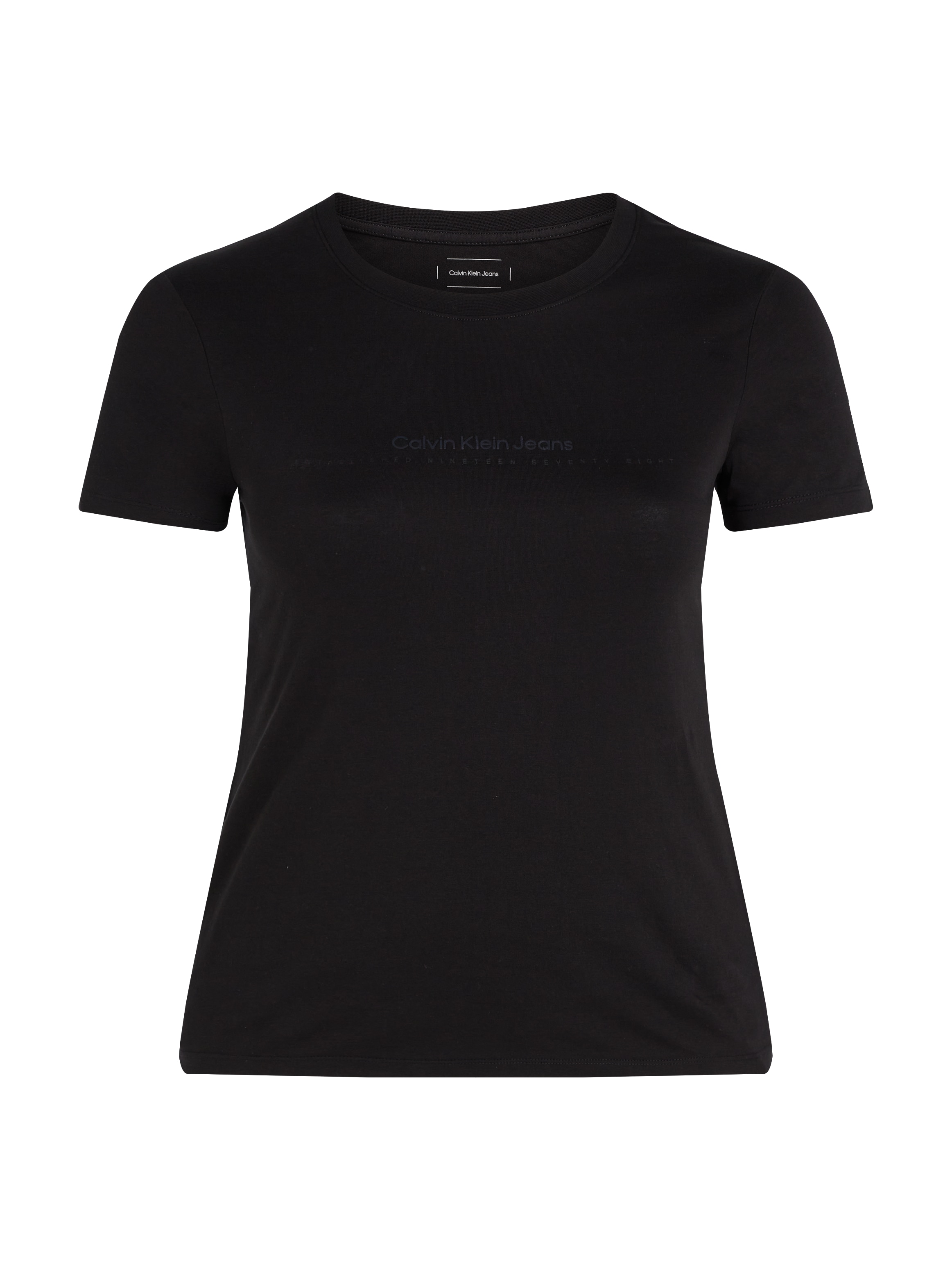 Calvin Klein Jeans Plus T-Shirt »PLUS INSTIT GRAPHIC SLIM TEE«, in großen Größen, Logoschriftzug
